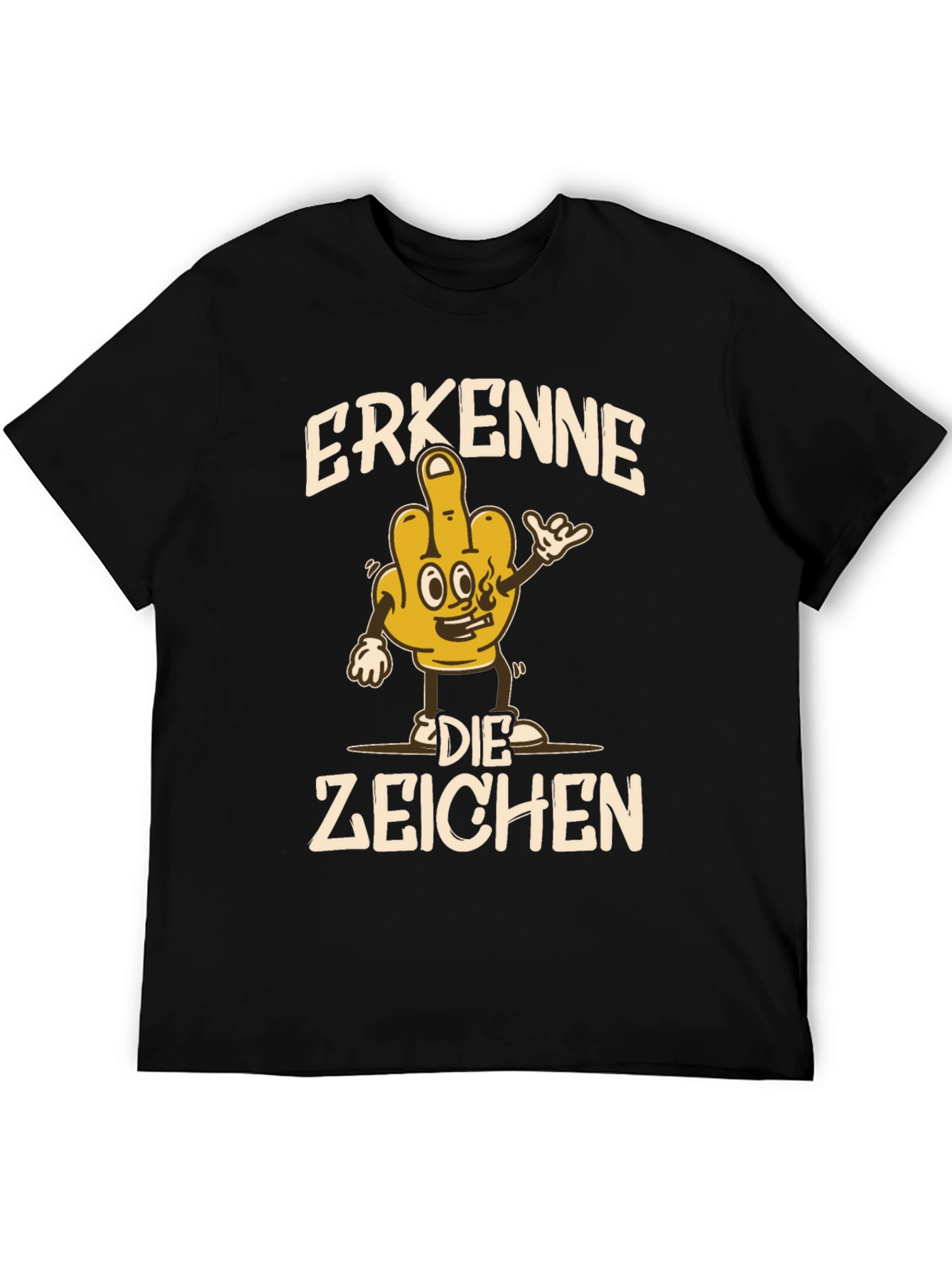 Black Erkenne Die Zeichen Graphic Tee view 5