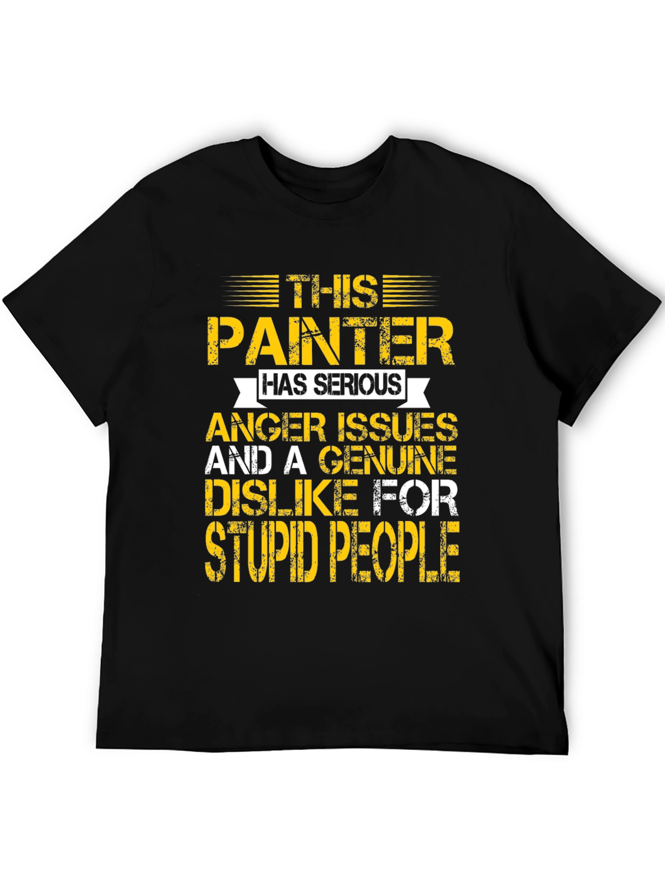 Black This Painter Has Serious Anger Issues Graphic Tee view 5