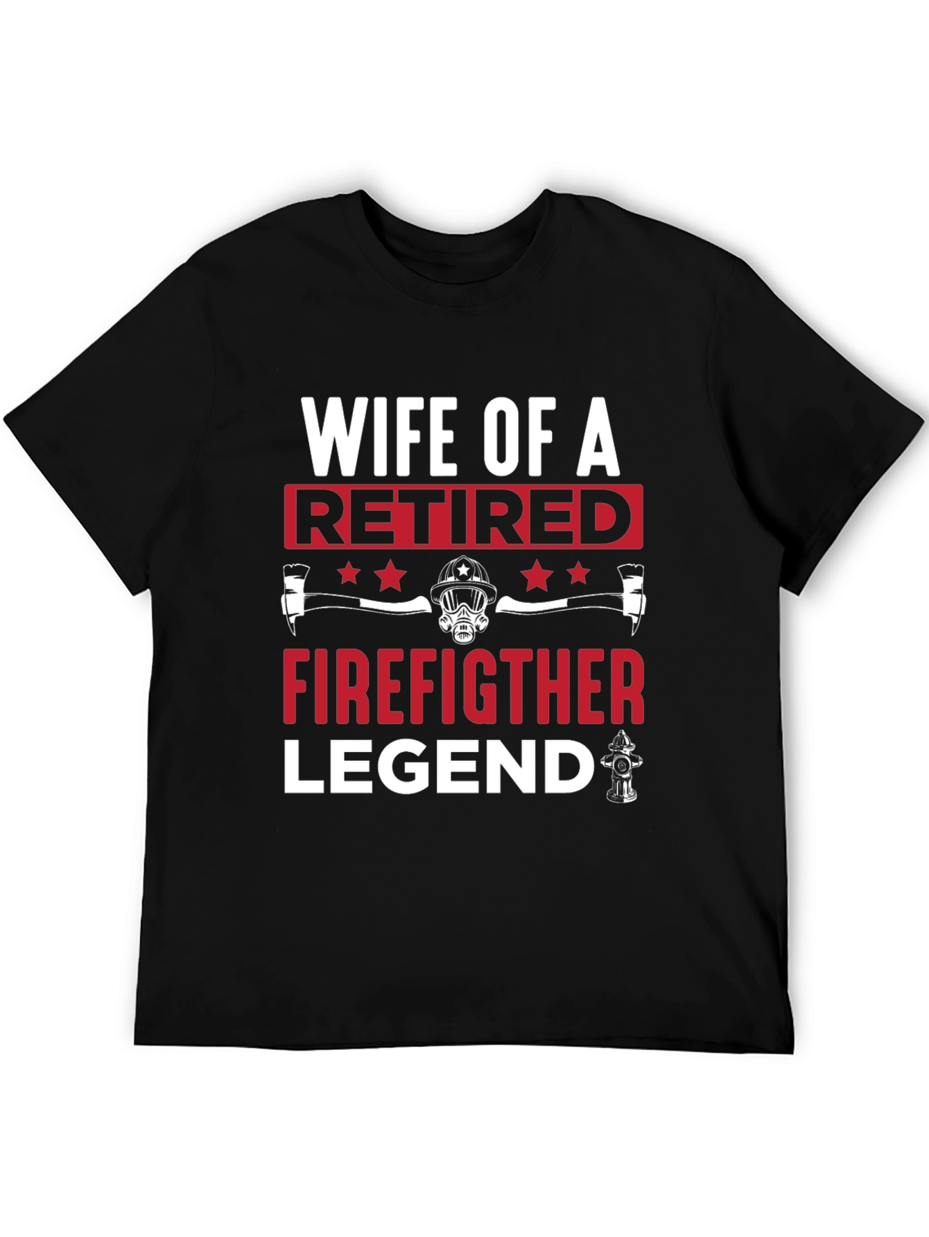 Black Wife of Retired Firefighter Legend T-Shirt view 5