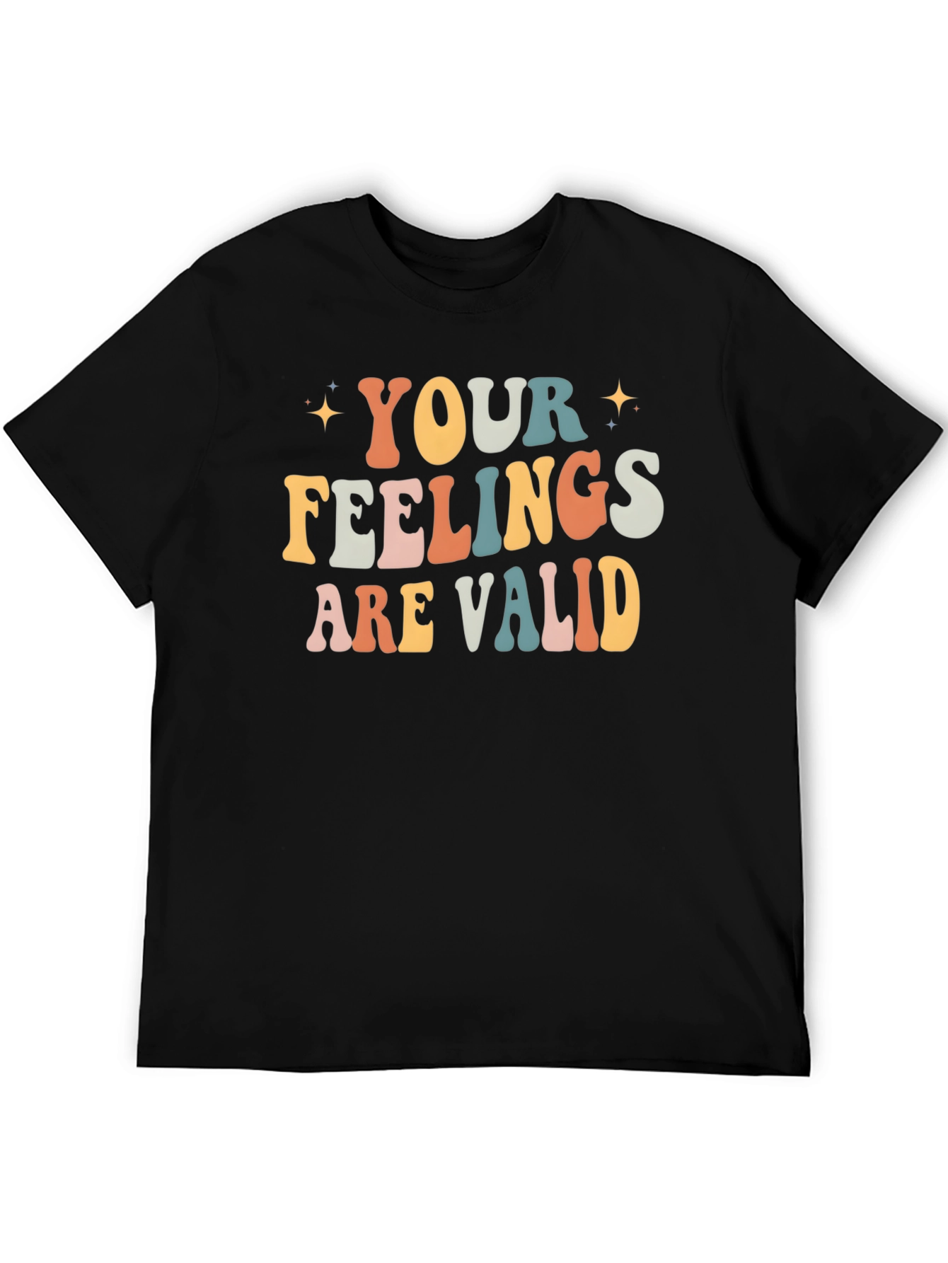 Black Your Feelings are Valid Graphic Tee view 5