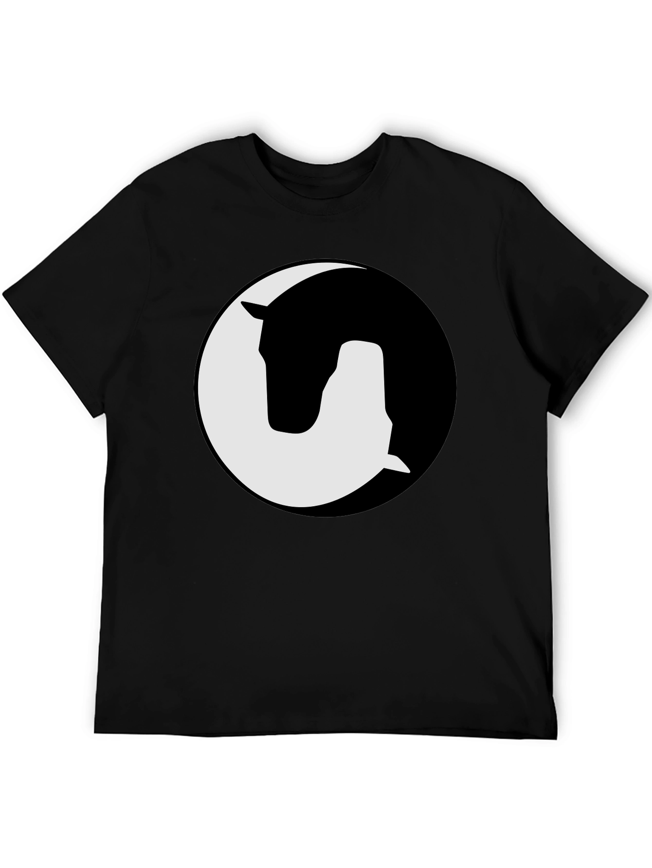 Black Horse Silhouette Graphic Tee - Stylish Black Shirt view 5