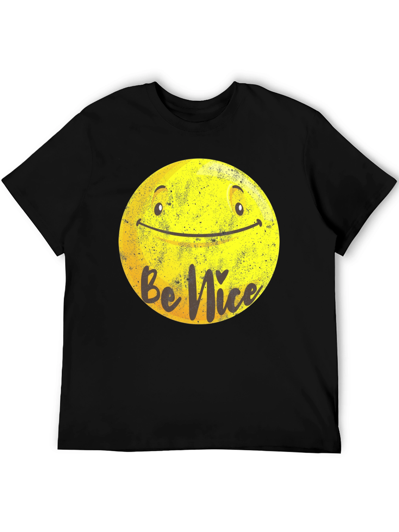 Black Be Nice Smiley Face Graphic T-Shirt view 5