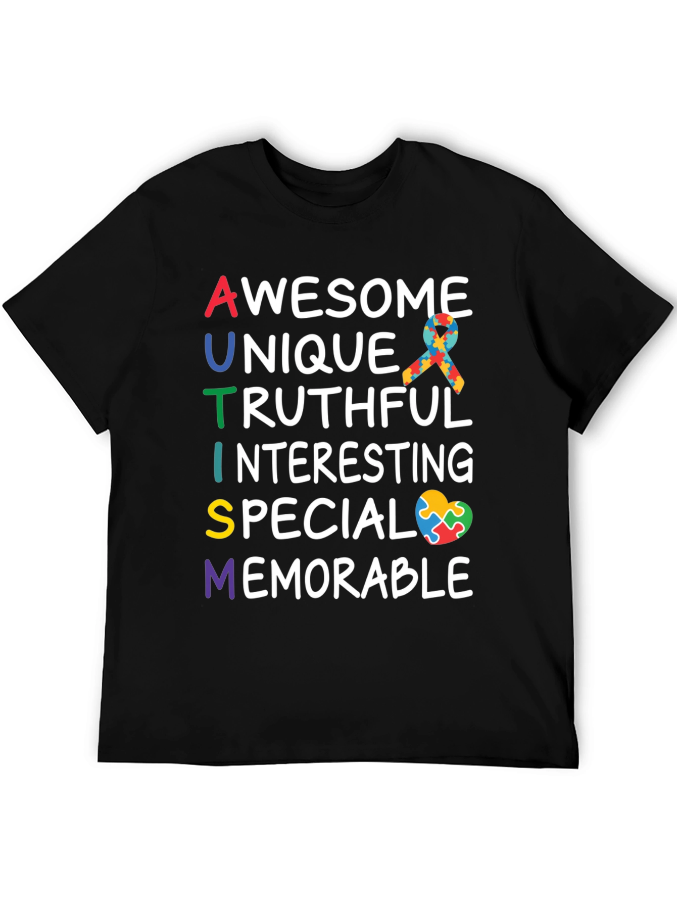 Black Autism Awareness T-Shirt: Awesome, Unique, Memorable view 5