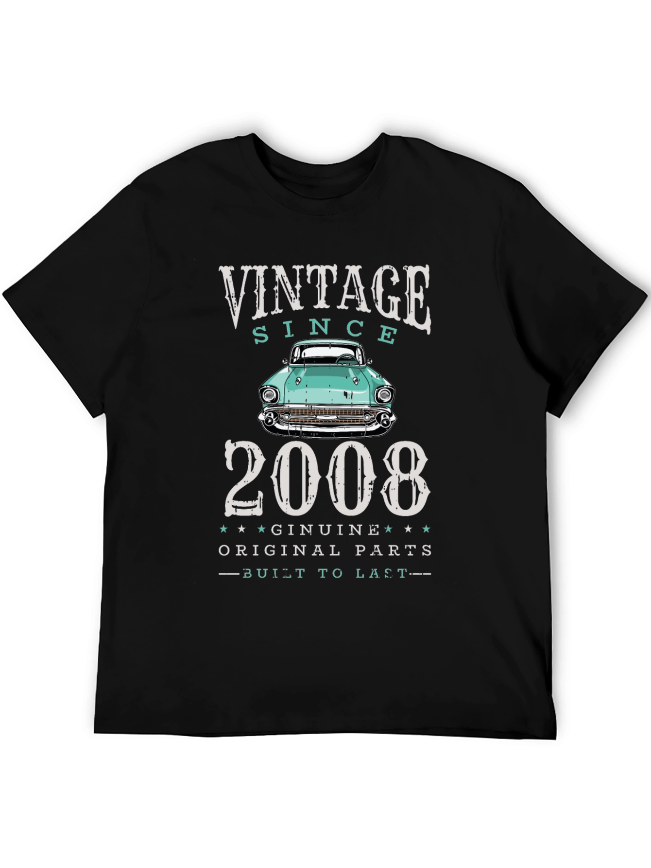 Black Vintage 2008 T-Shirt - Genuine Original Parts view 5