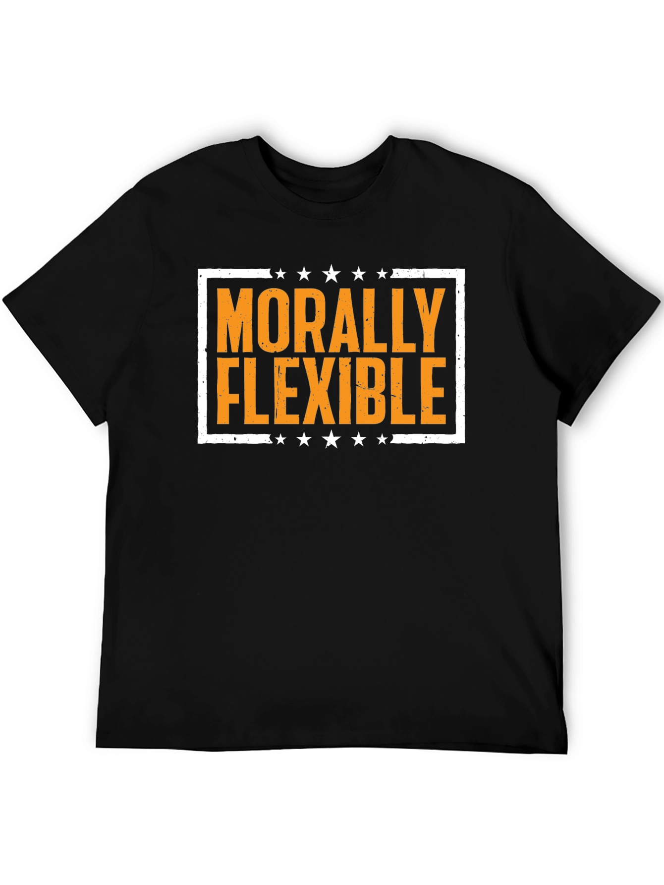 Black Morally Flexible Graphic Tee -  Funny T-Shirt view 5