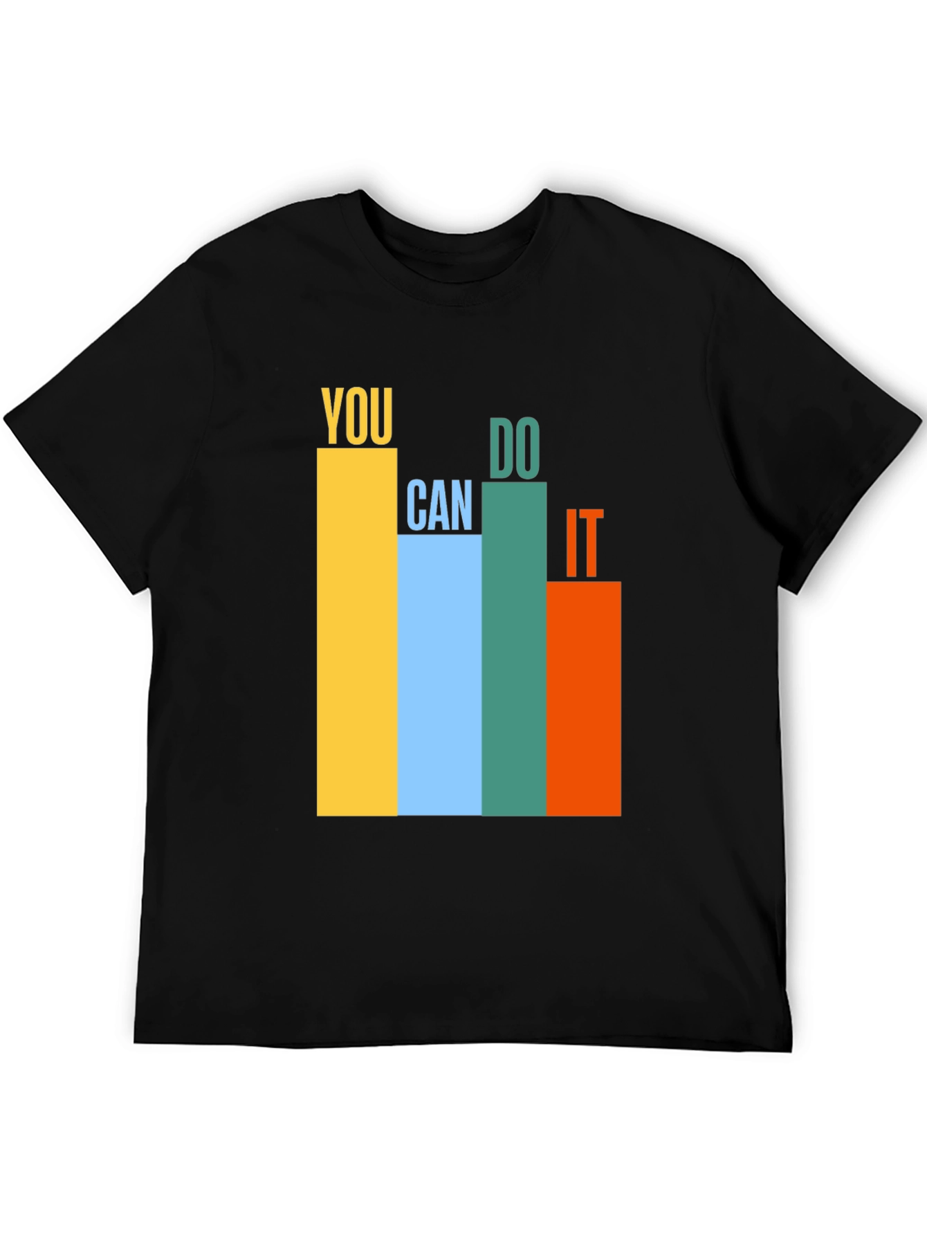Black Motivational You Can Do It Graphic T-Shirt view 5