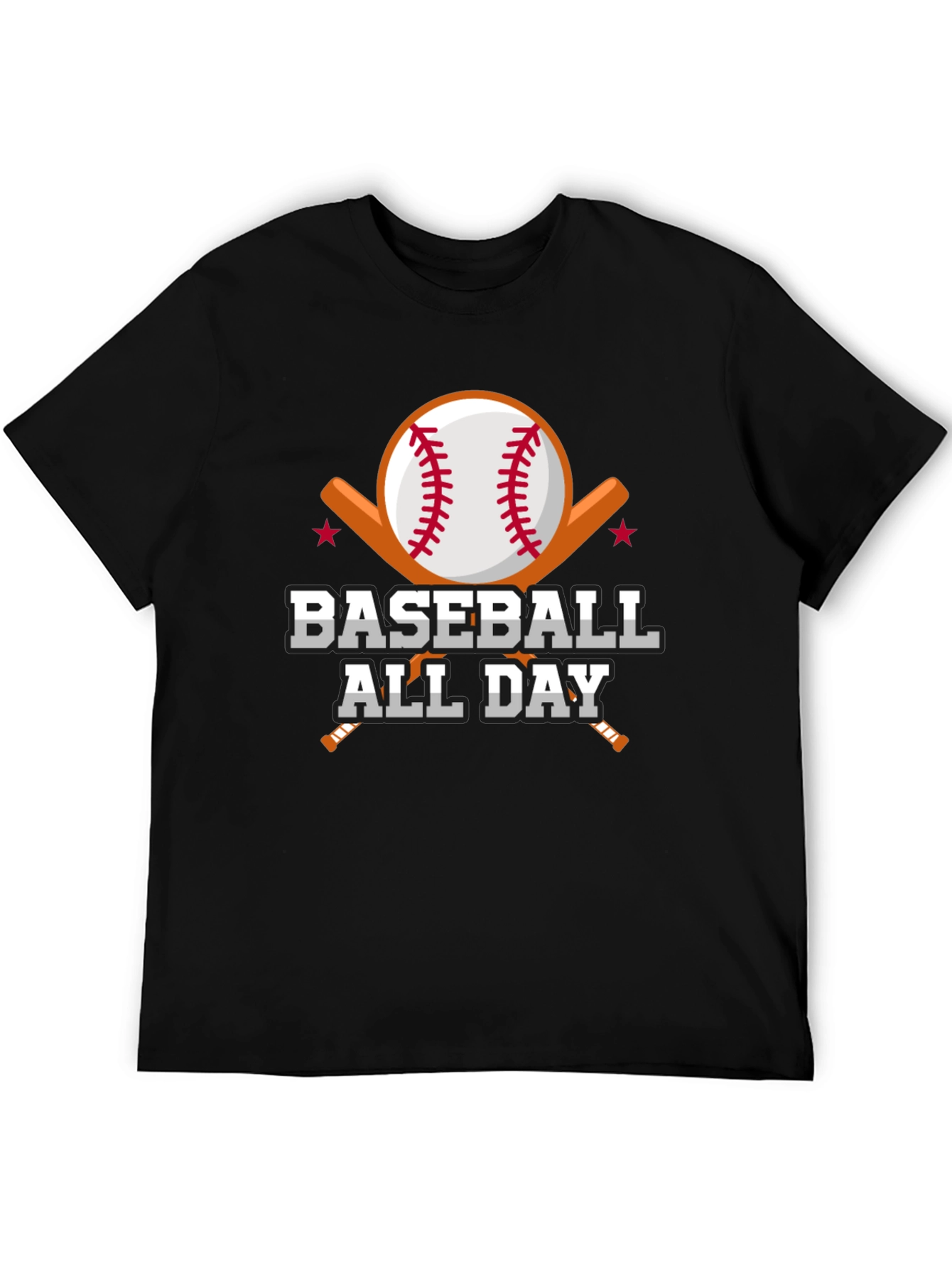Black Baseball All Day Graphic Tee view 5