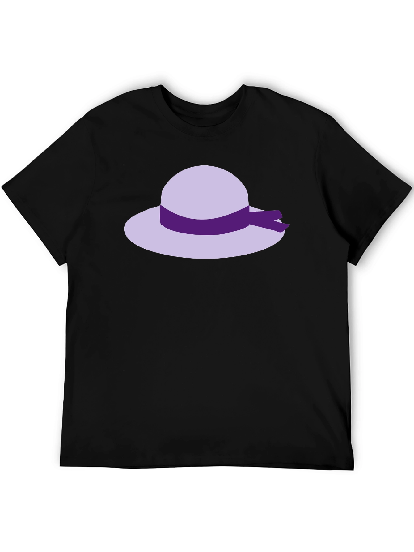 Black Novelty Hat Graphic T-Shirt - Casual Black Tee view 5