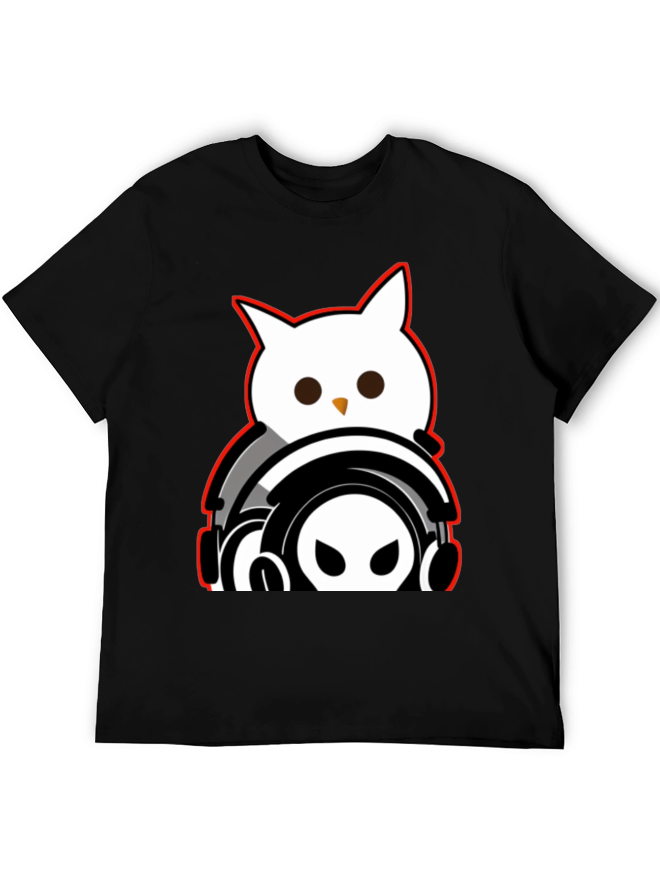 Black Owl DJ Graphic Tee - Black view 5