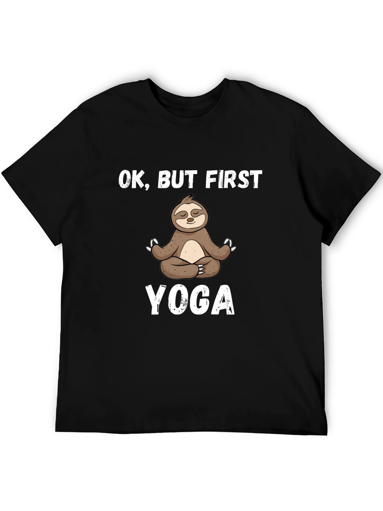 Black OK, BUT FIRST YOGA T-Shirt view 5