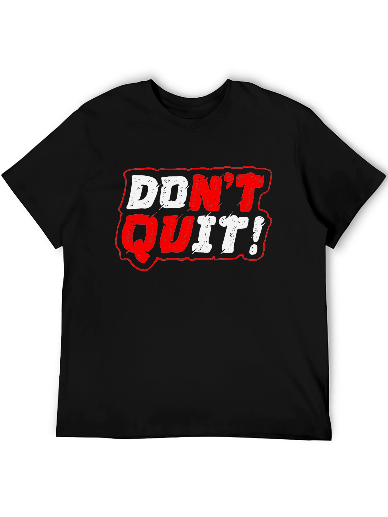 Black Don't Quit Graphic Tee - Motivational Black T-Shirt view 5