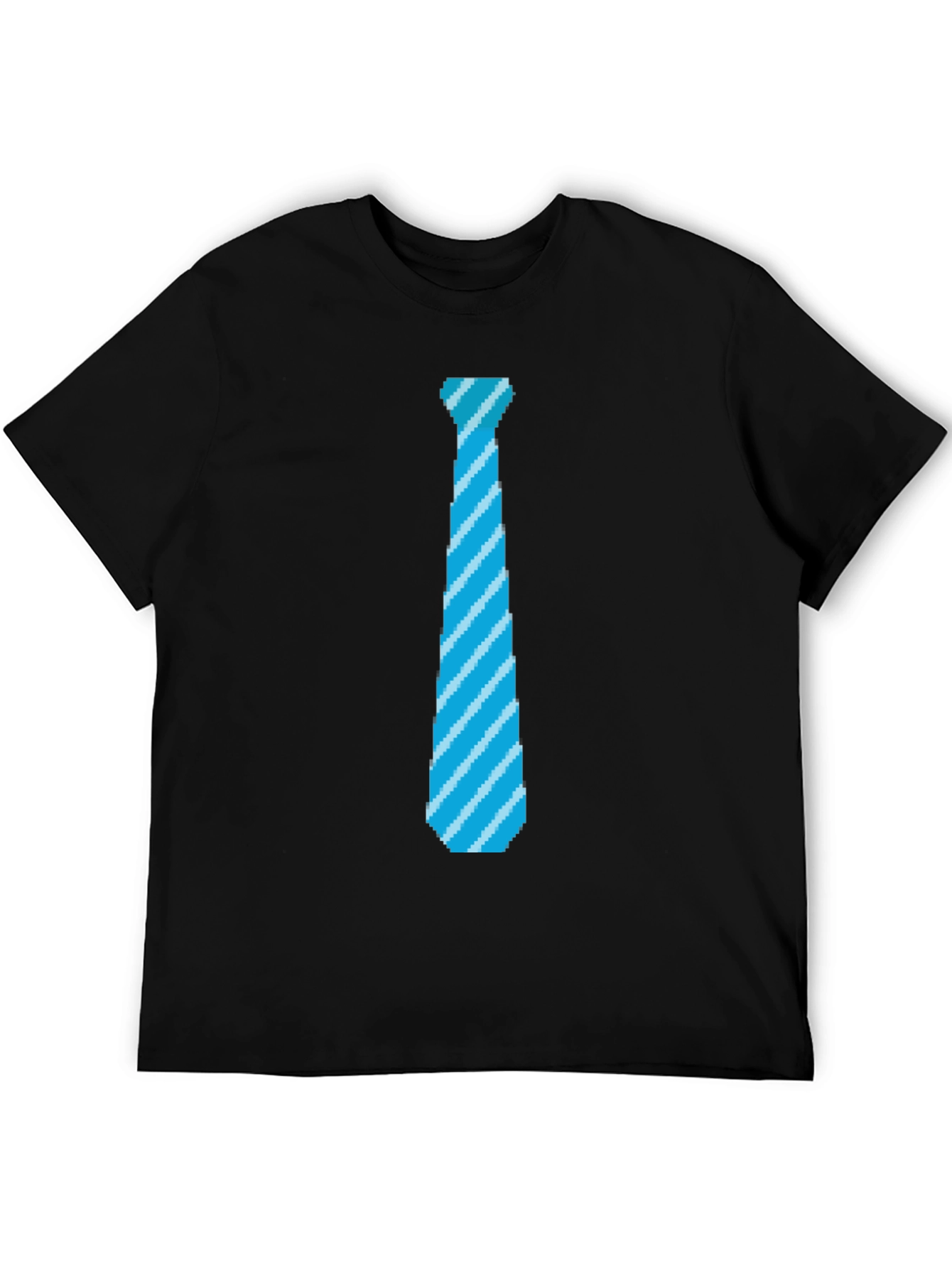 Black Pixel Tie Graphic T-Shirt - Fun Retro Design view 5