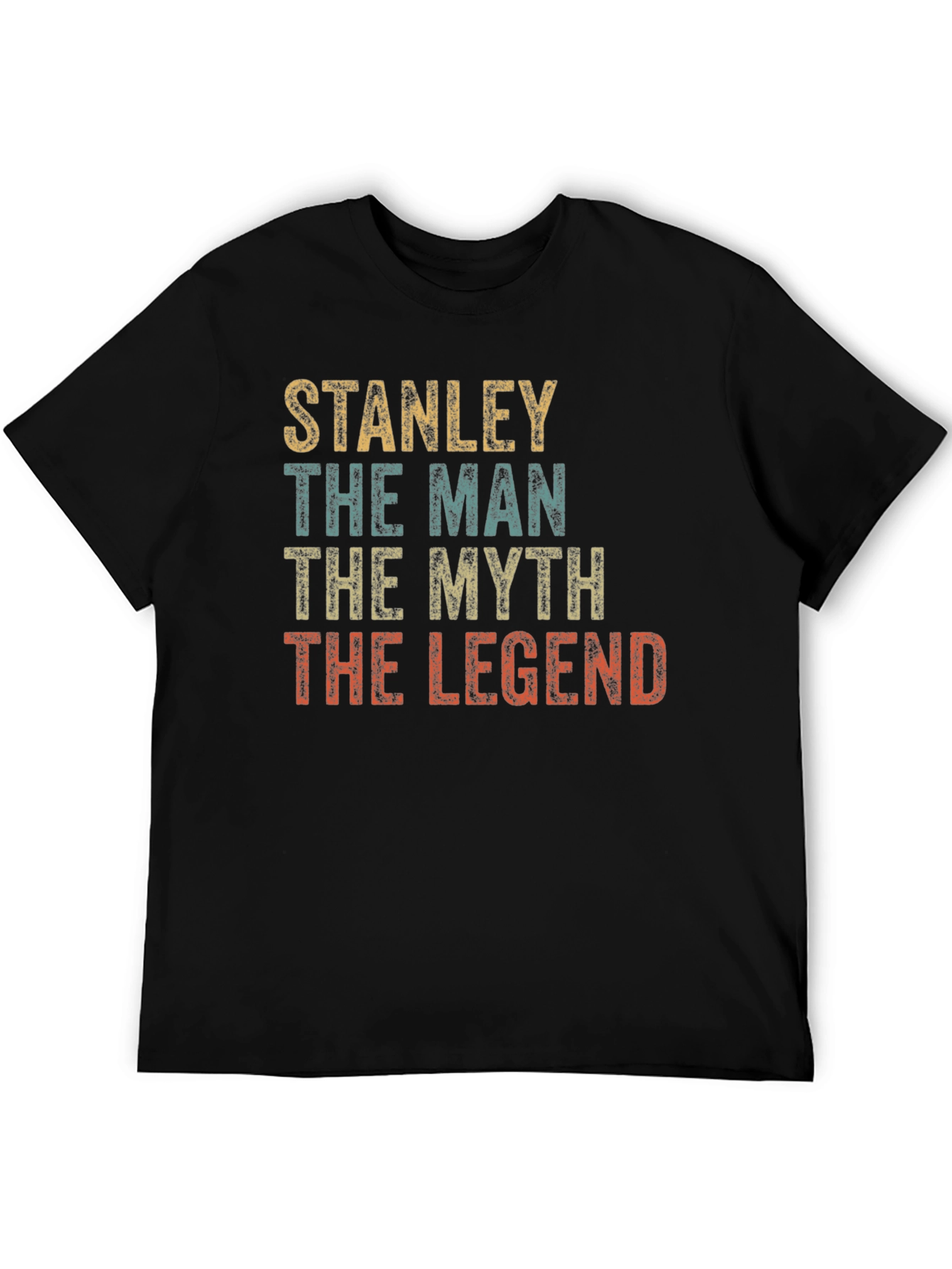 Black Stanley The Man, Myth, Legend T-Shirt - Black view 5