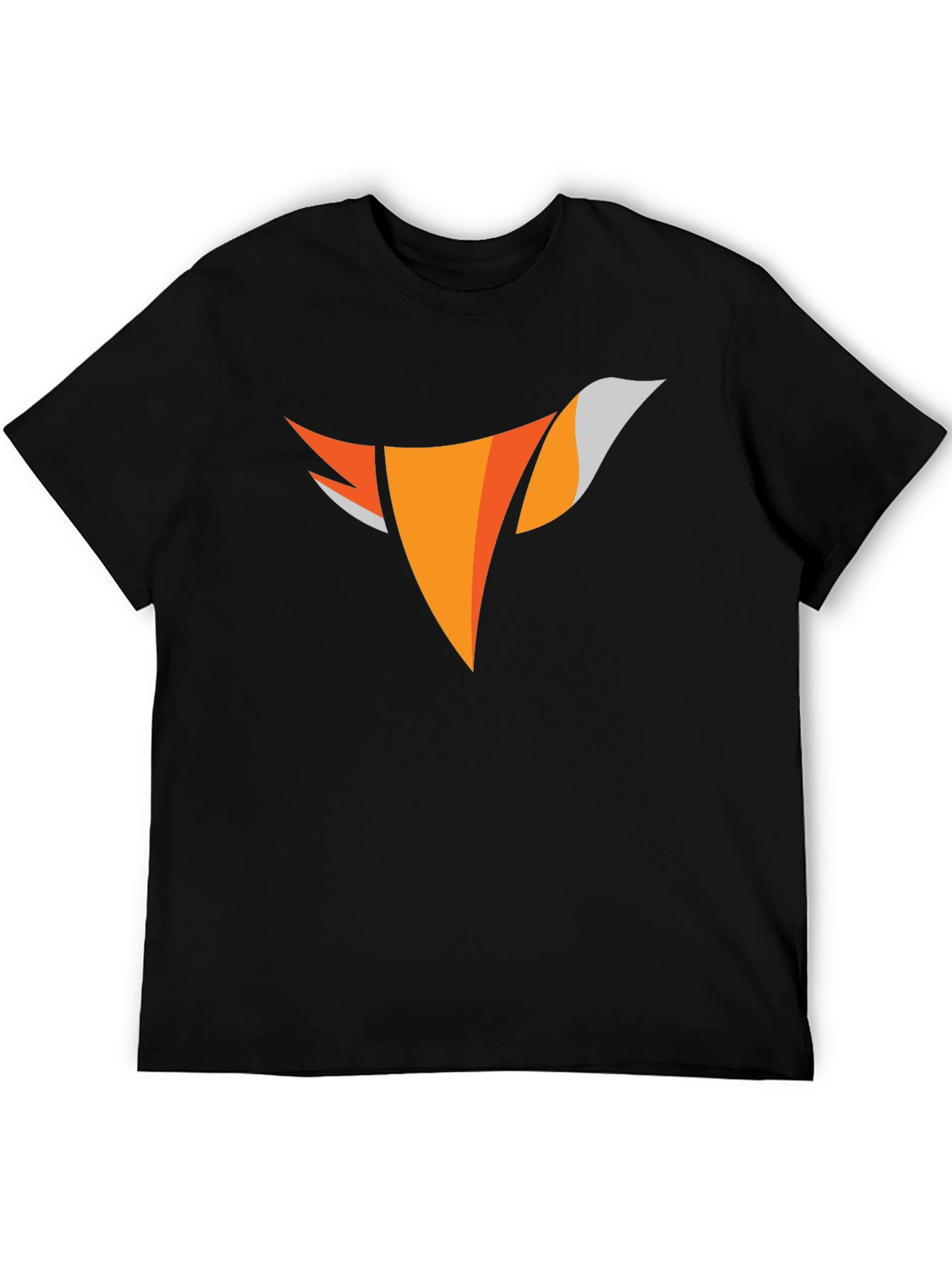 Black Stylish Black T-Shirt with Fox Logo view 5