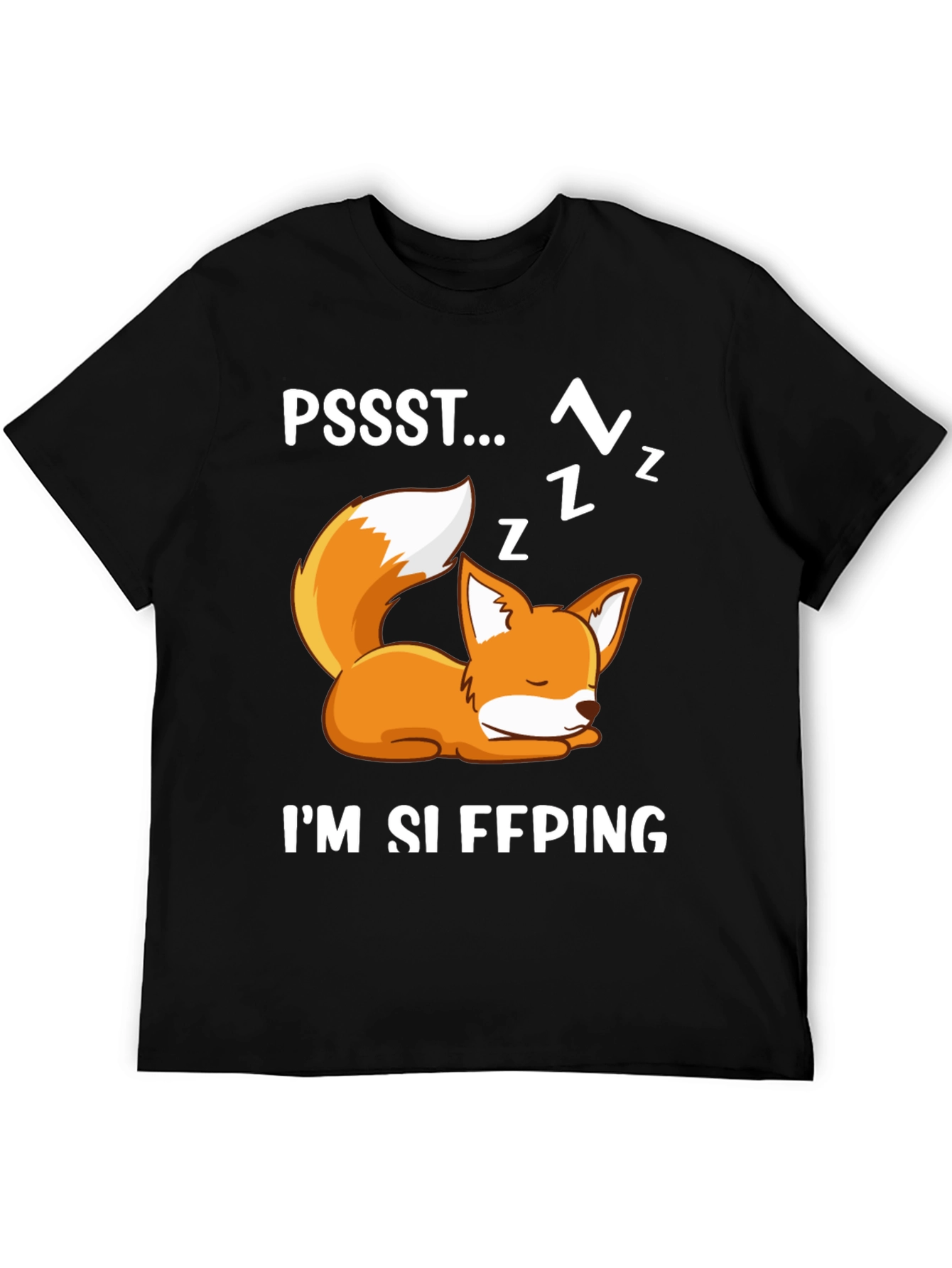 Cute Fox Sleeping Graphic T-Shirt - 5