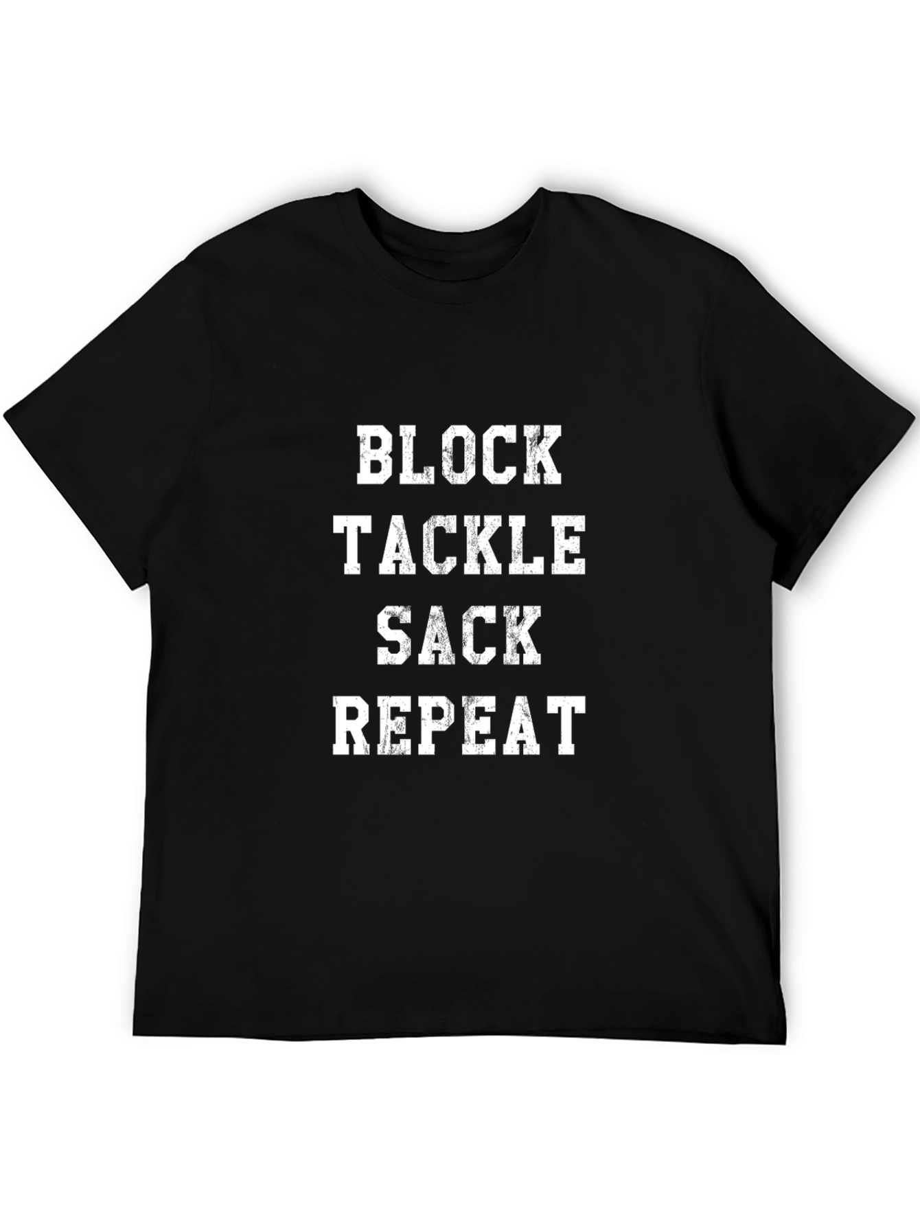 Black Block Tackle Sack Repeat T-Shirt view 5