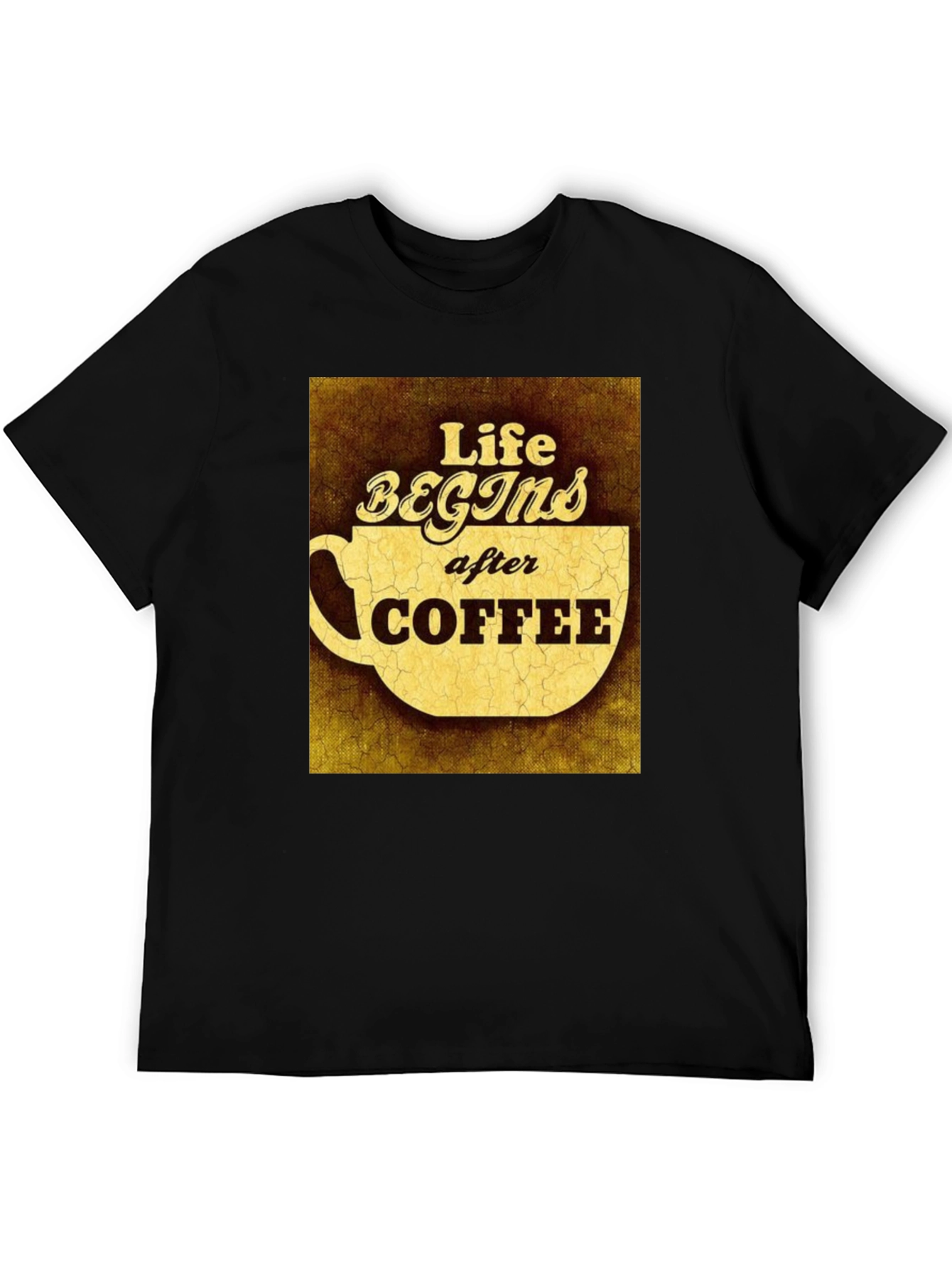 Black Life Begins After Coffee Graphic Tee view 5