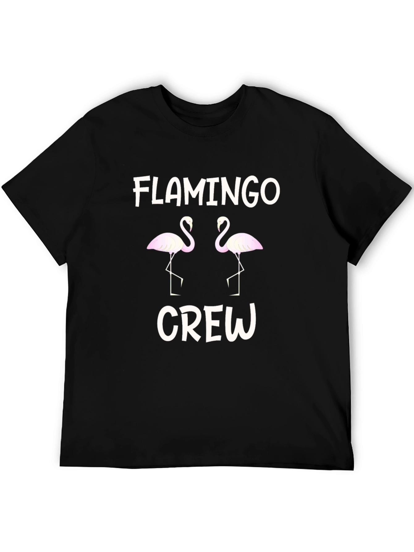 Black Flamingo Crew T-Shirt - Fun Novelty Tee view 5