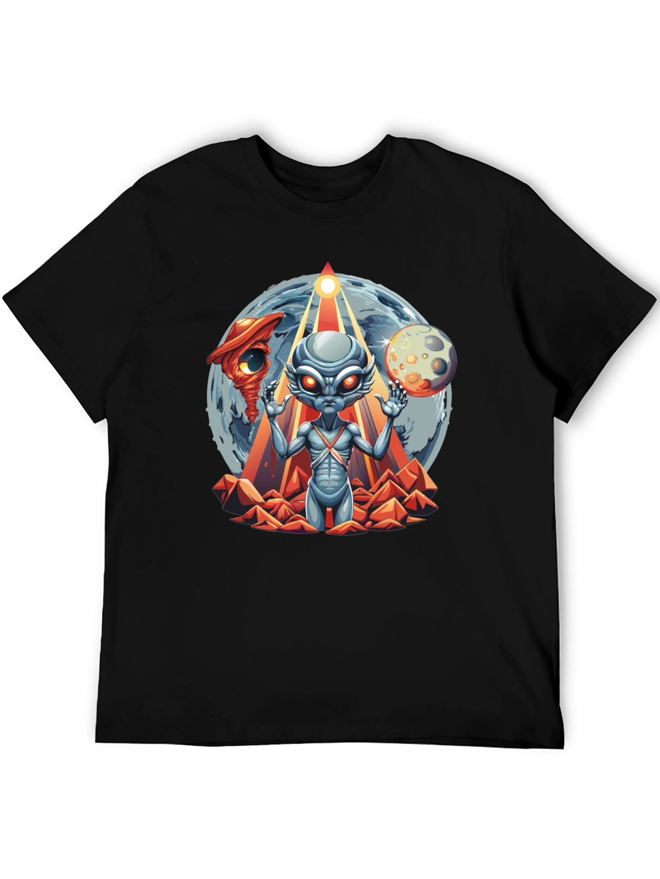 Alien Graphic T-Shirt: Sci-Fi Style, Black Tee - 5