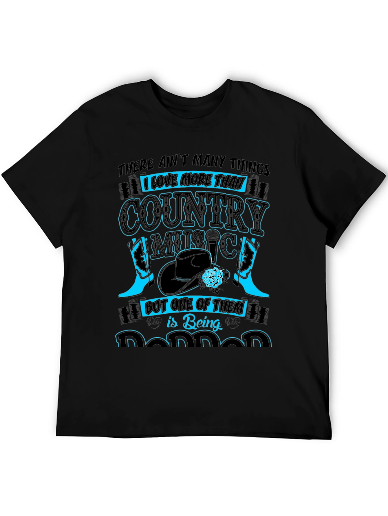 Black Country Music Lover Graphic Tee view 5