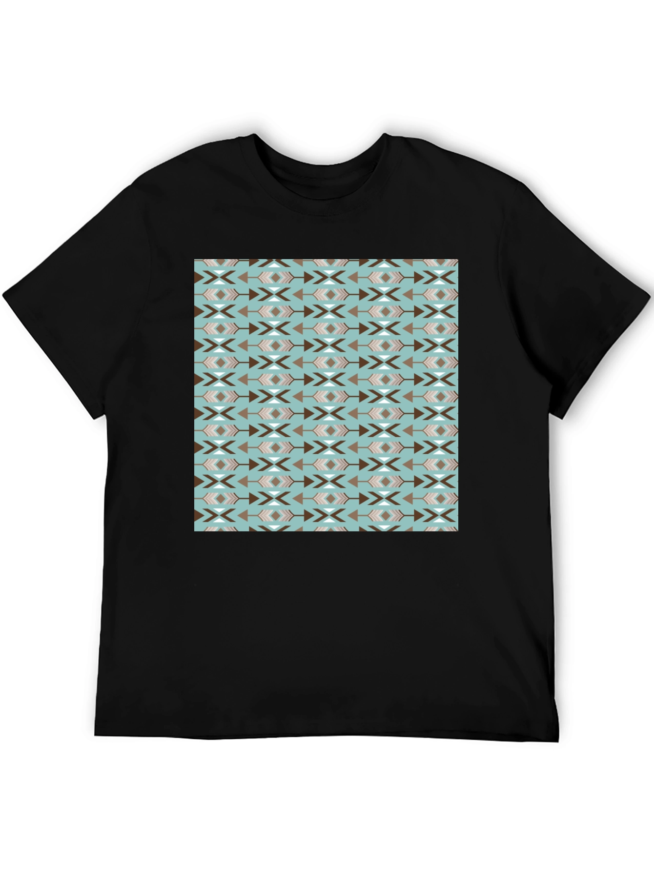 Aztec Pattern Black Tee - 5