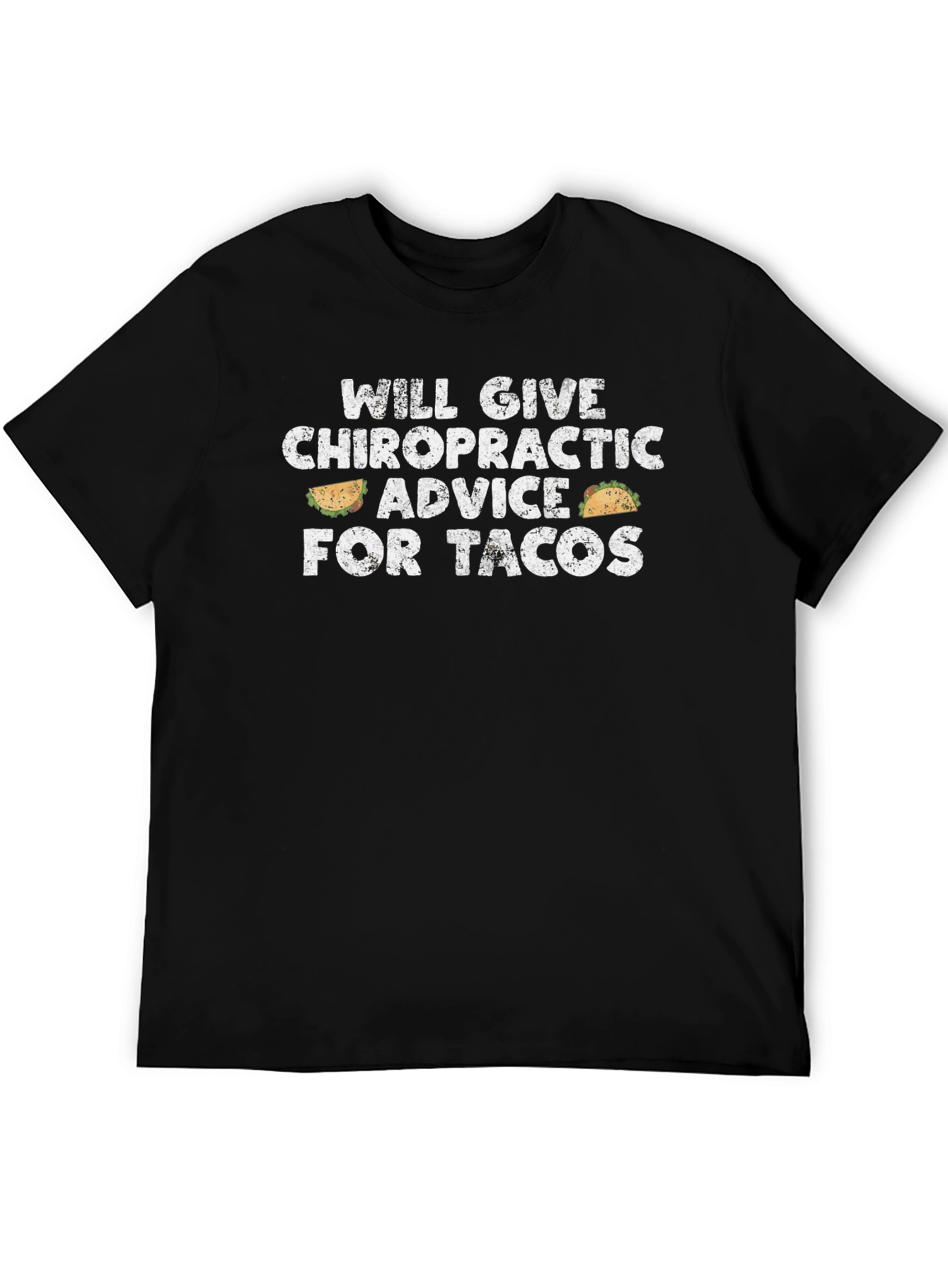 Black Taco Chiropractic Advice Graphic Tee view 5
