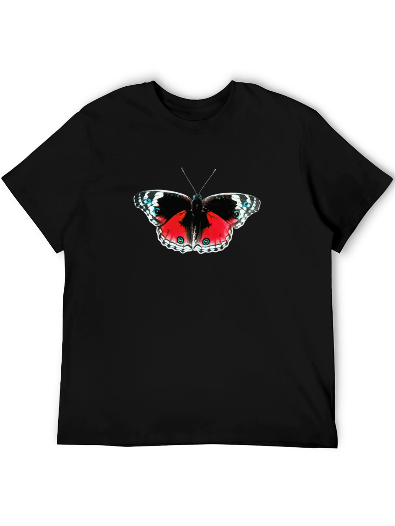 Black Butterfly Graphic Black T-Shirt view 5