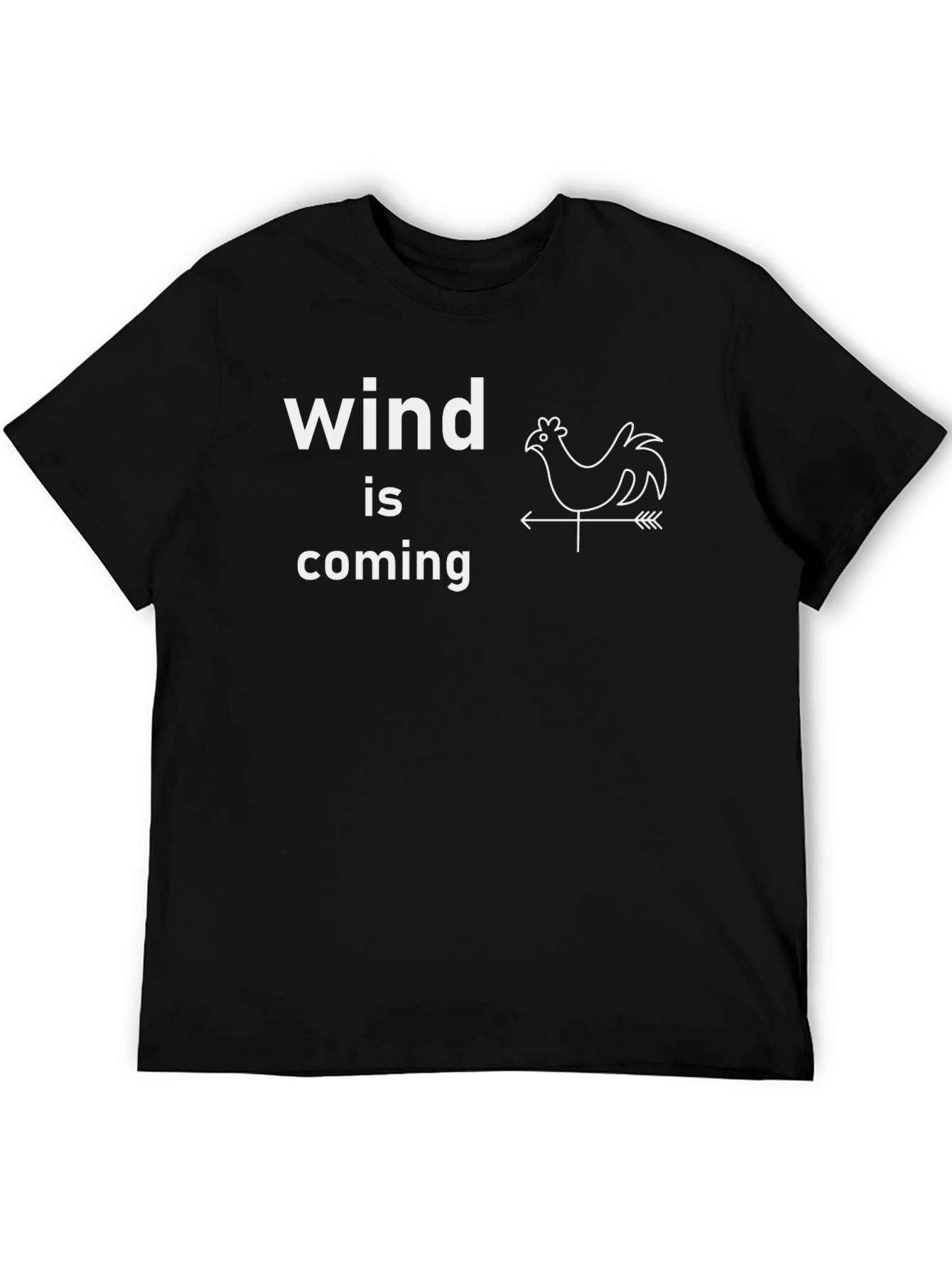 Black Wind is Coming Graphic T-Shirt - Black view 5