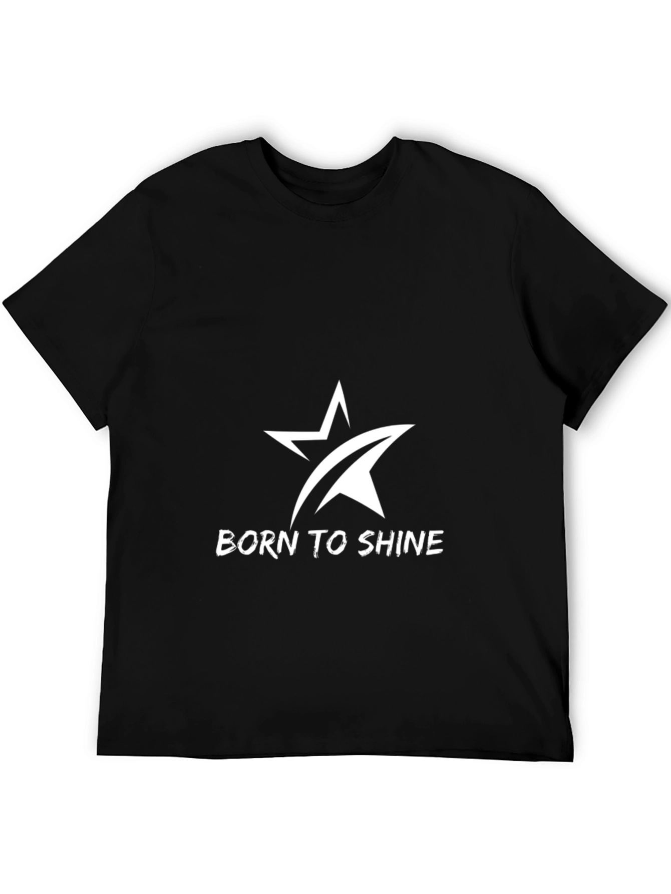 Black Born to Shine Graphic Tee - Black Cotton Blend view 5