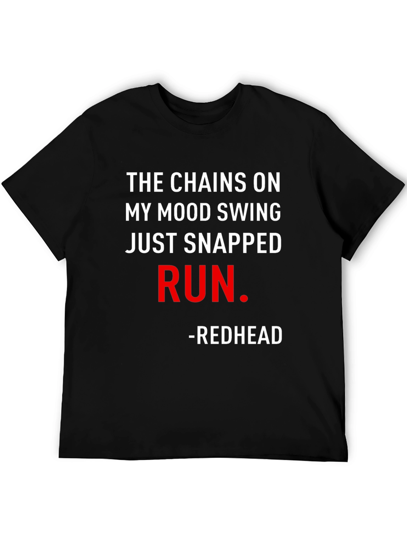 Black Mood Swing Redhead T-Shirt view 5