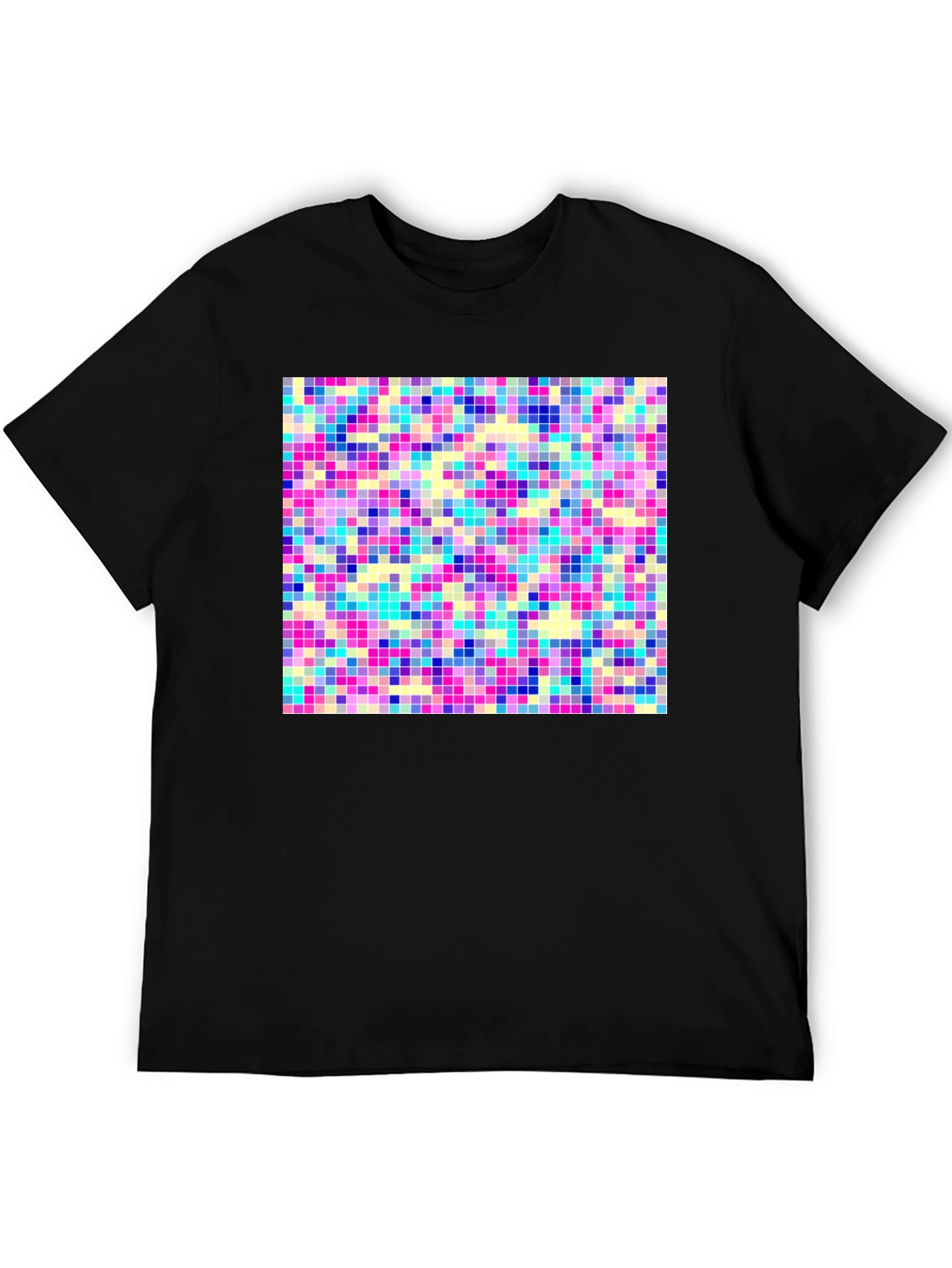 Black Pixel Art T-Shirt - Retro Style view 5