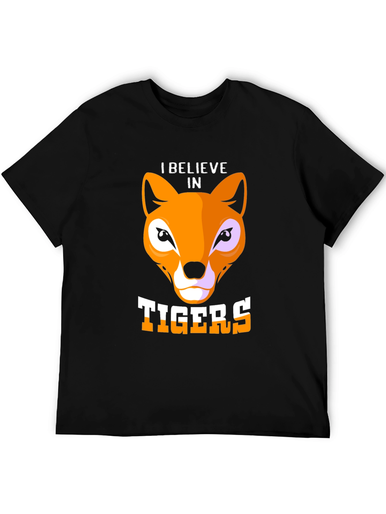 Black I Believe in Tigers Graphic Tee view 5