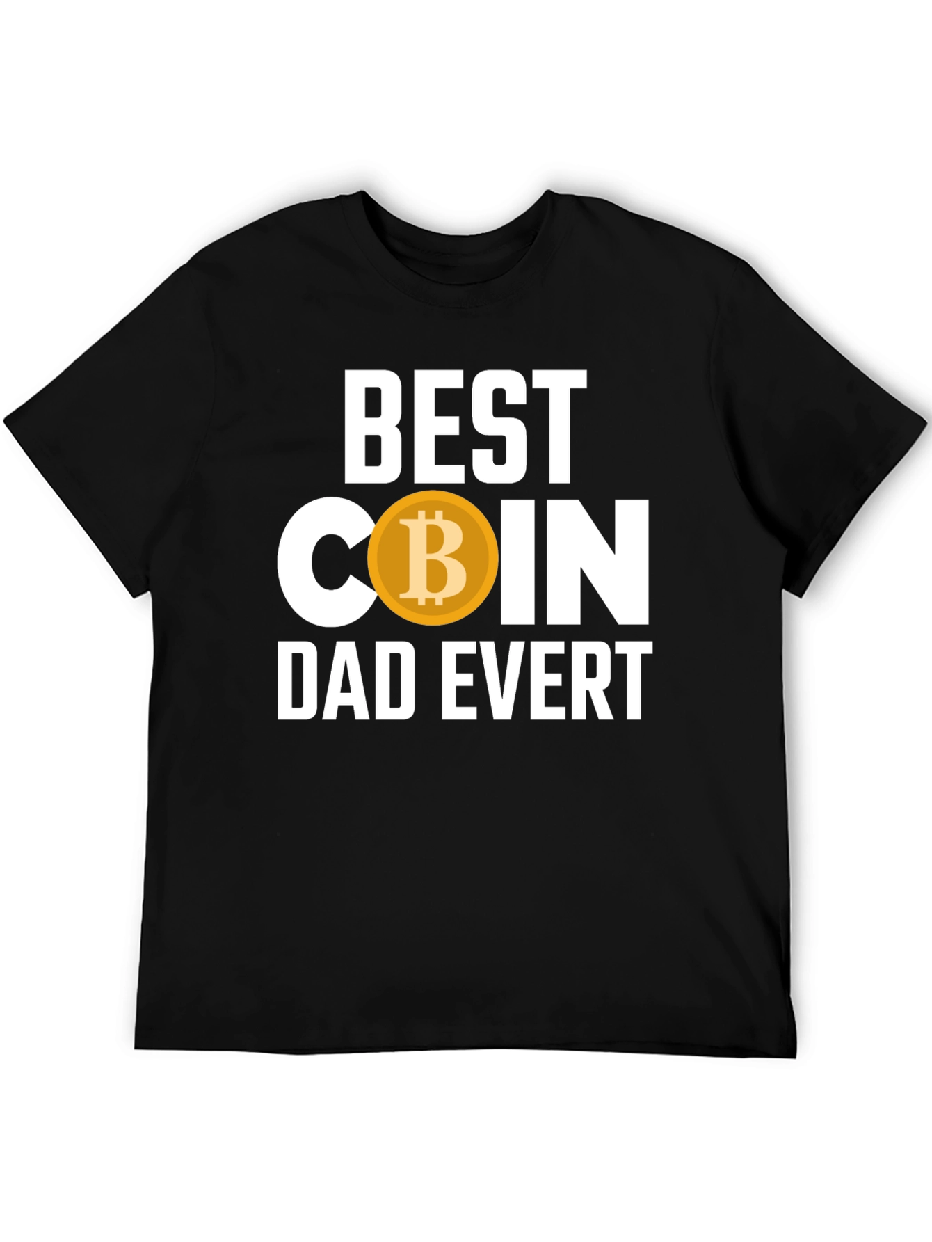 Black Best Coin Dad Ever T-Shirt - Crypto Bitcoin view 5