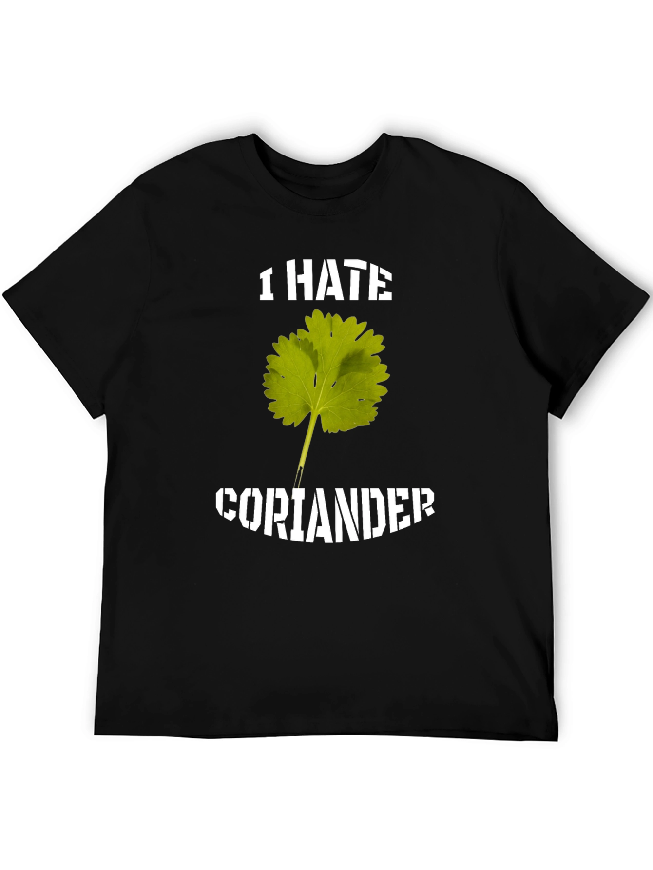 Black I Hate Coriander T-Shirt view 5