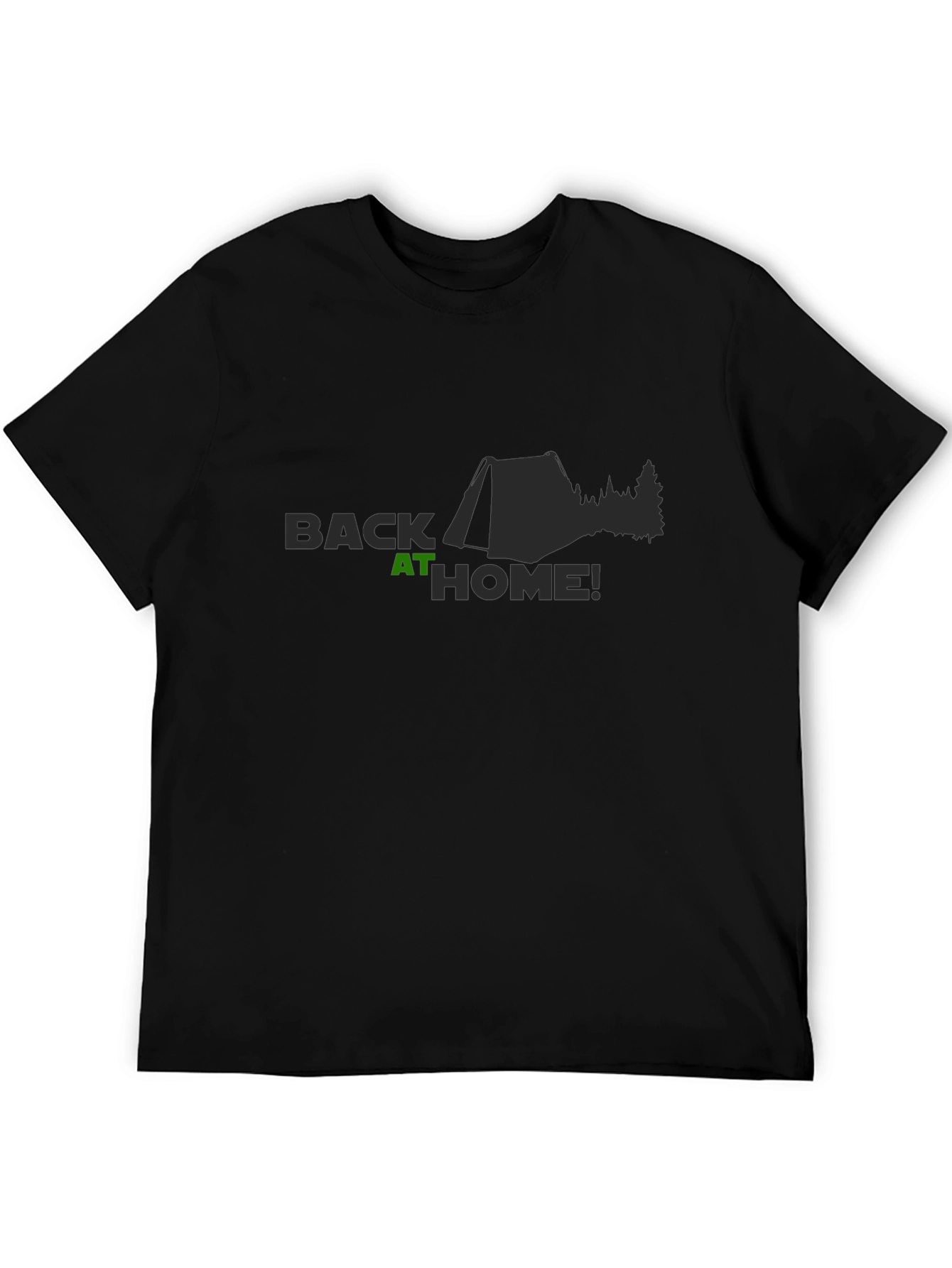Black Back At Home Camping T-Shirt view 5