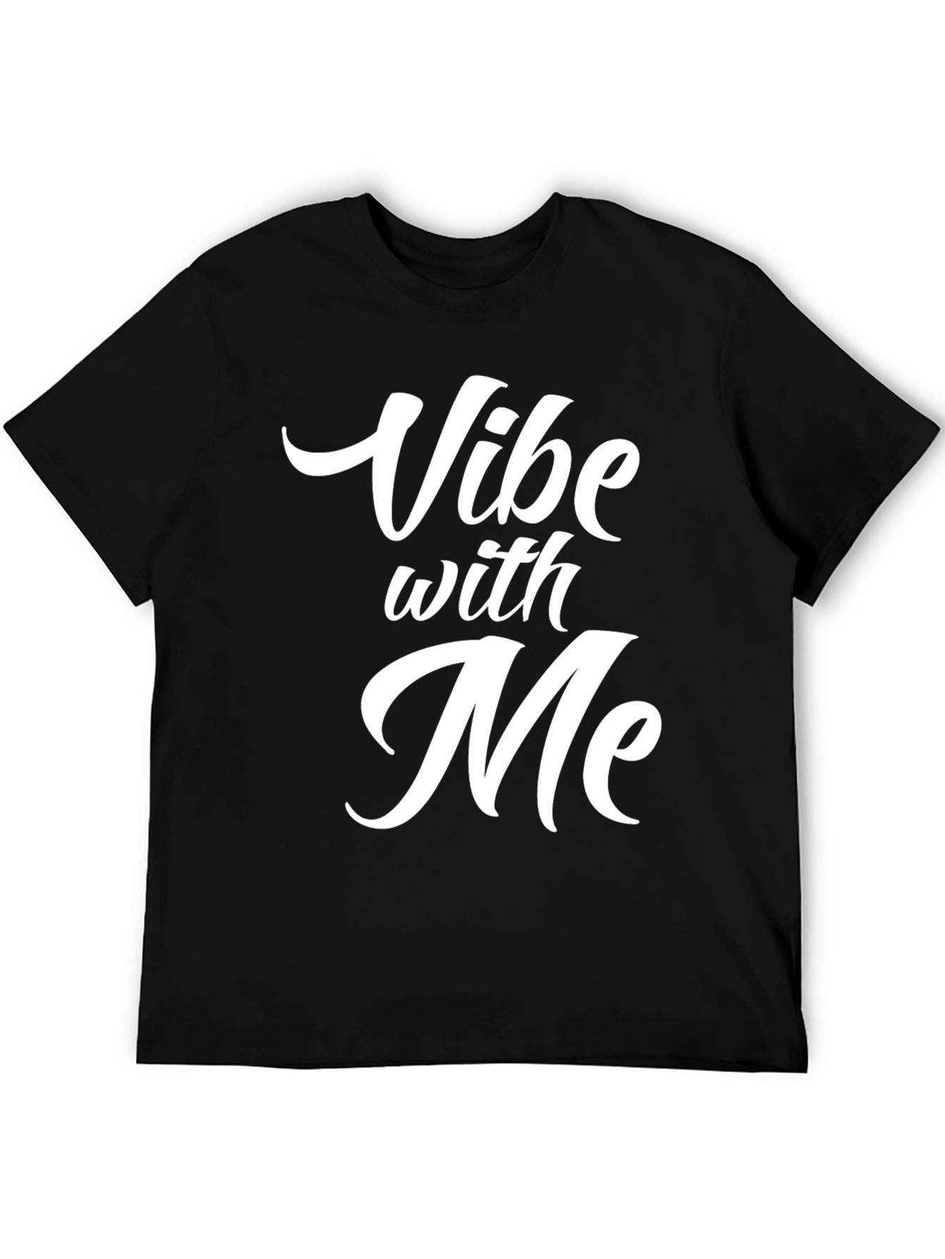 Black Vibe With Me Graphic T-Shirt - Casual Style view 5