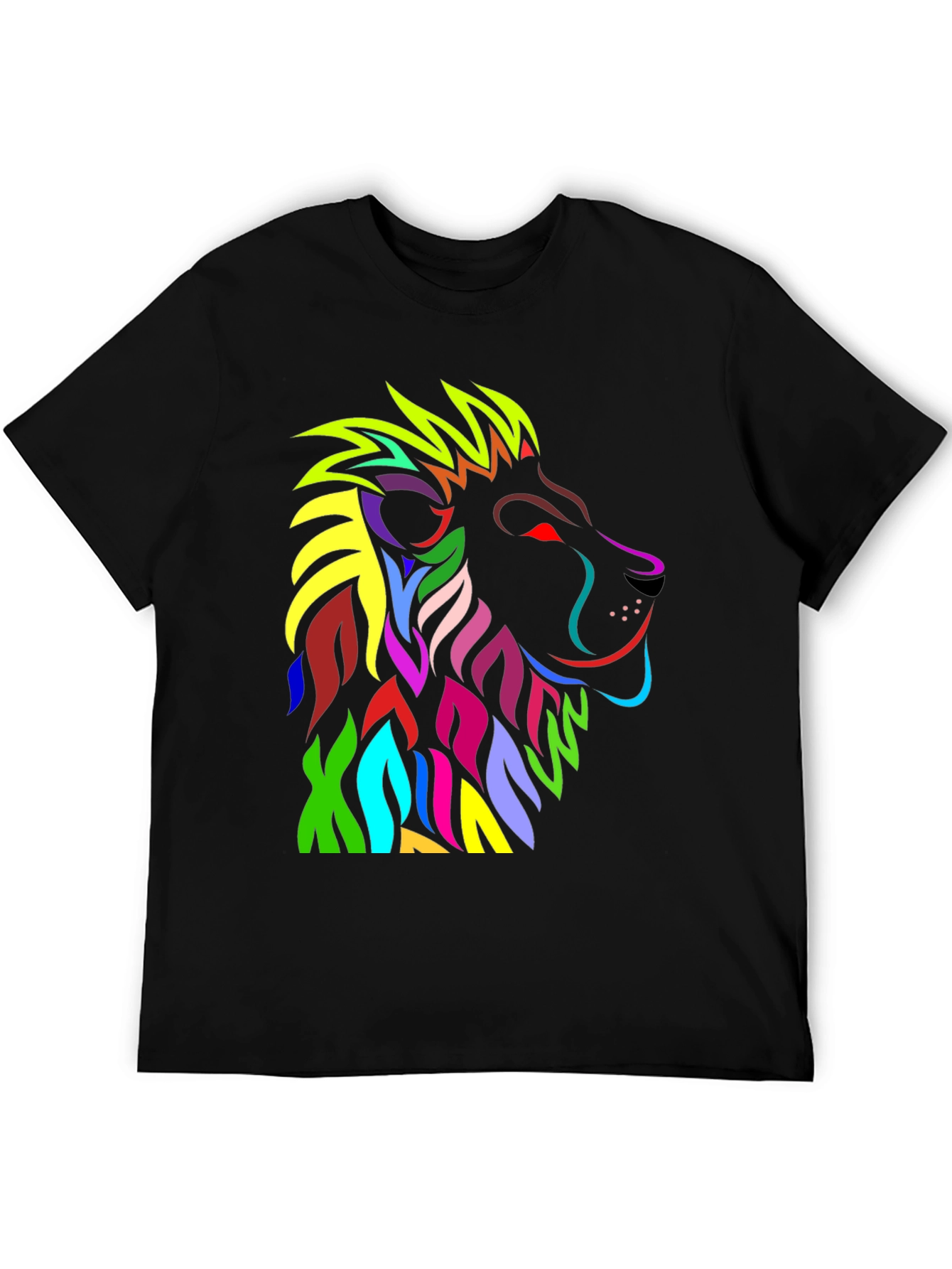 Vibrant Lion Graphic T-Shirt - Bold Colorful Design - 5