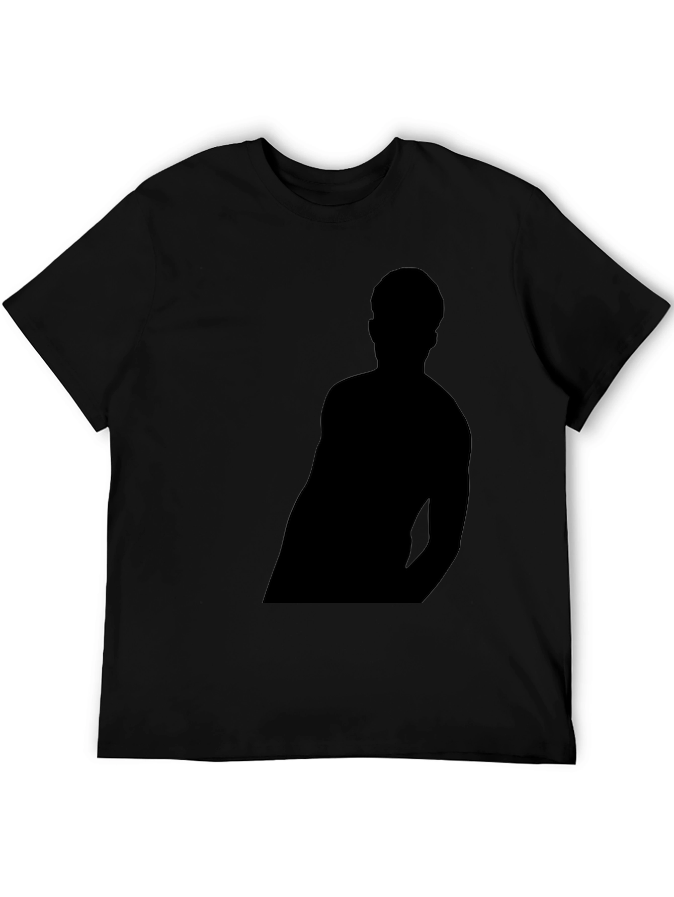 Black Black T-Shirt with Silhouette Graphic view 5