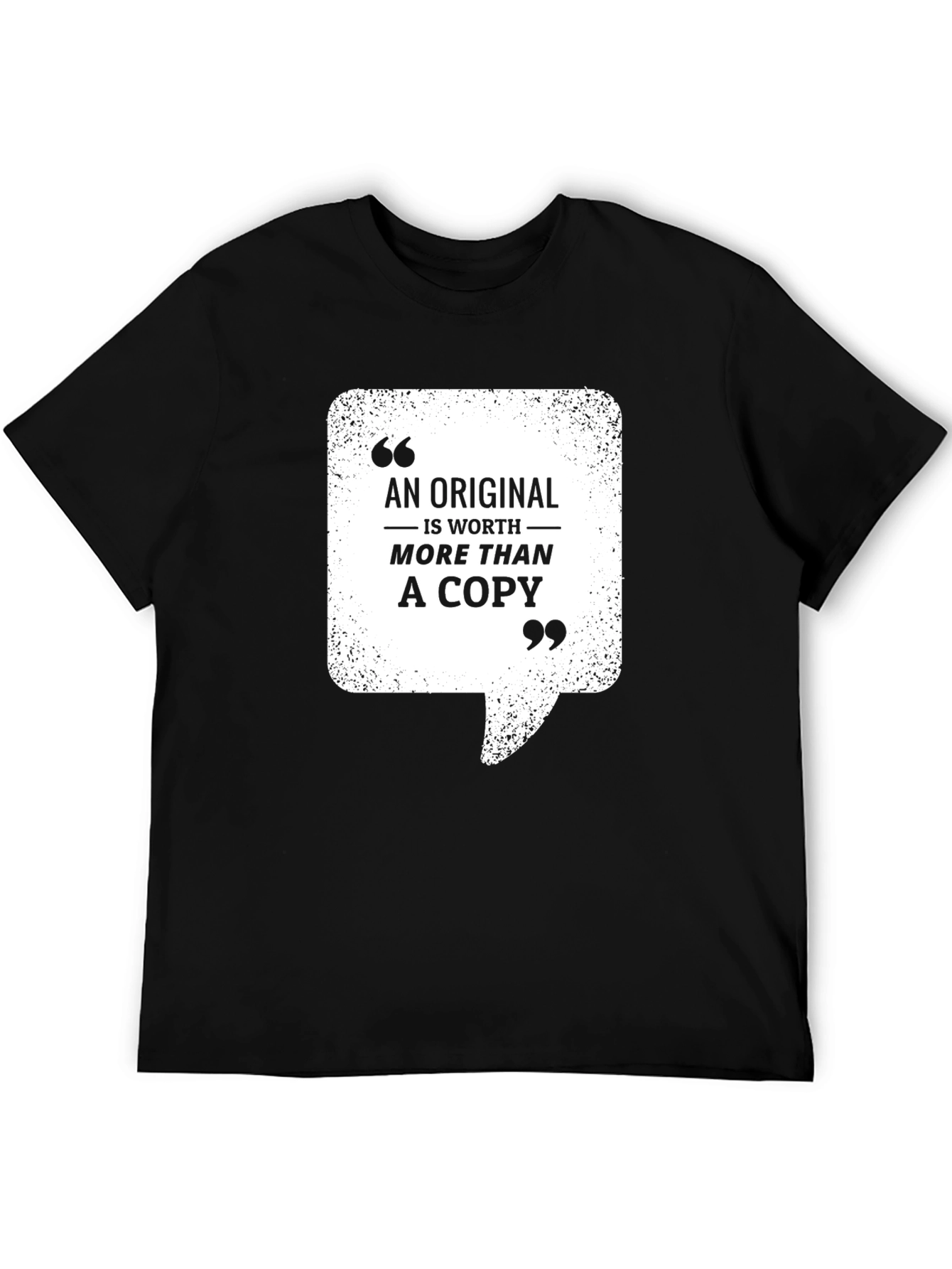 Black Original Worth More Than Copy Black T-Shirt view 5