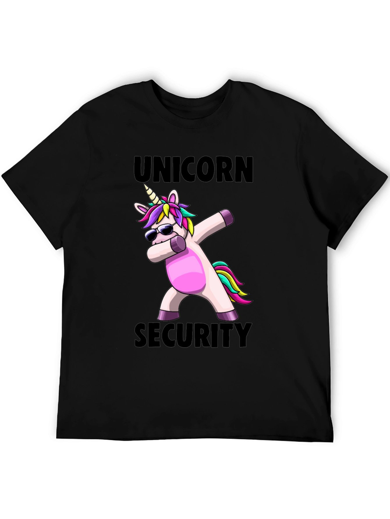 Black Unicorn Security Dabbing T-Shirt - Fun & Unique Design view 5