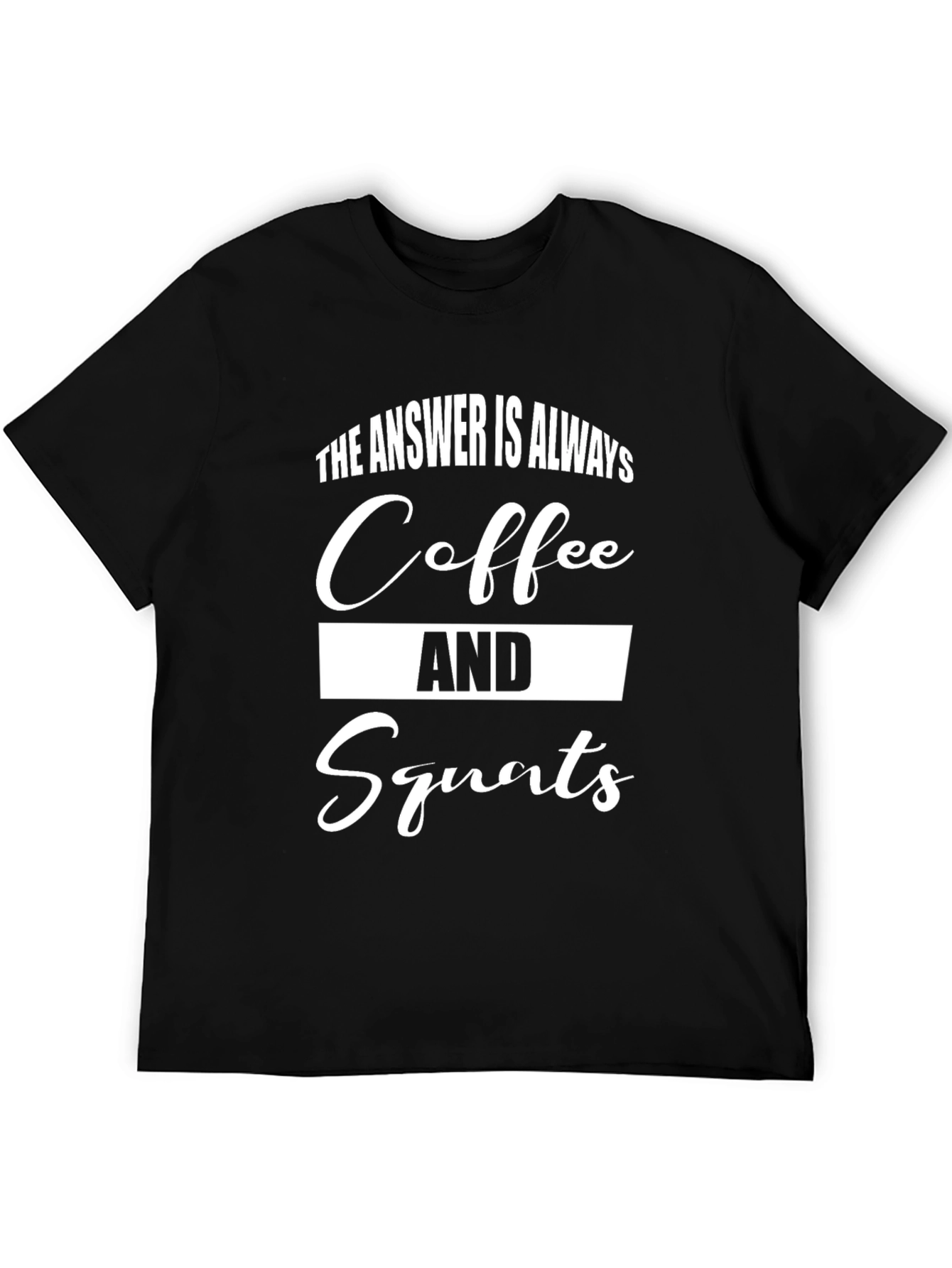 Black Coffee and Squats Black Graphic Tee view 5