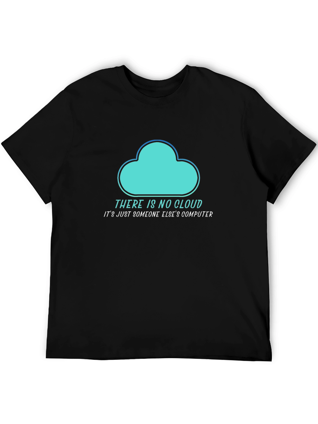 Black Funny Cloud Computing T-Shirt view 5