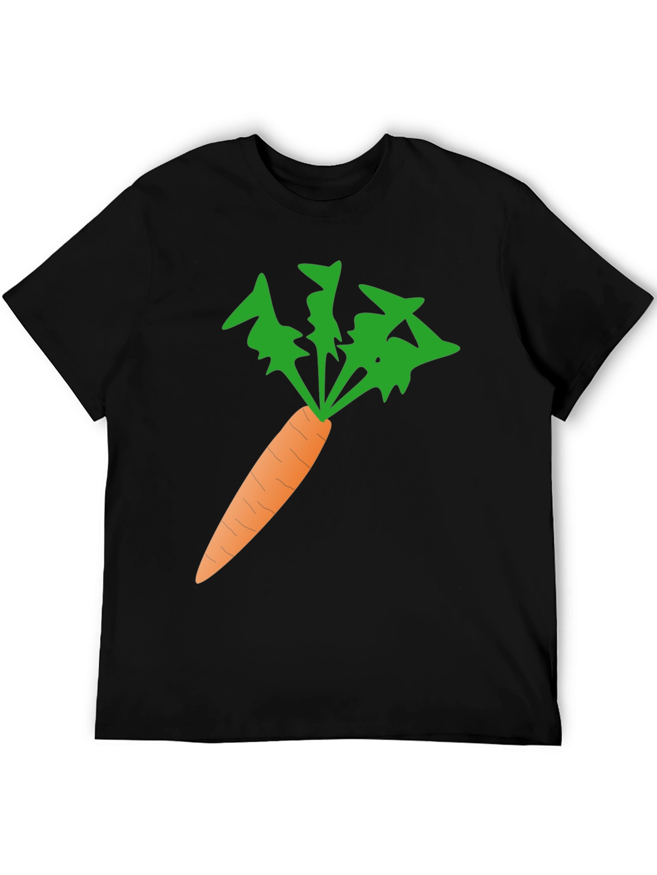 Black Men's Carrot Graphic Tee - Black Cotton Blend view 5