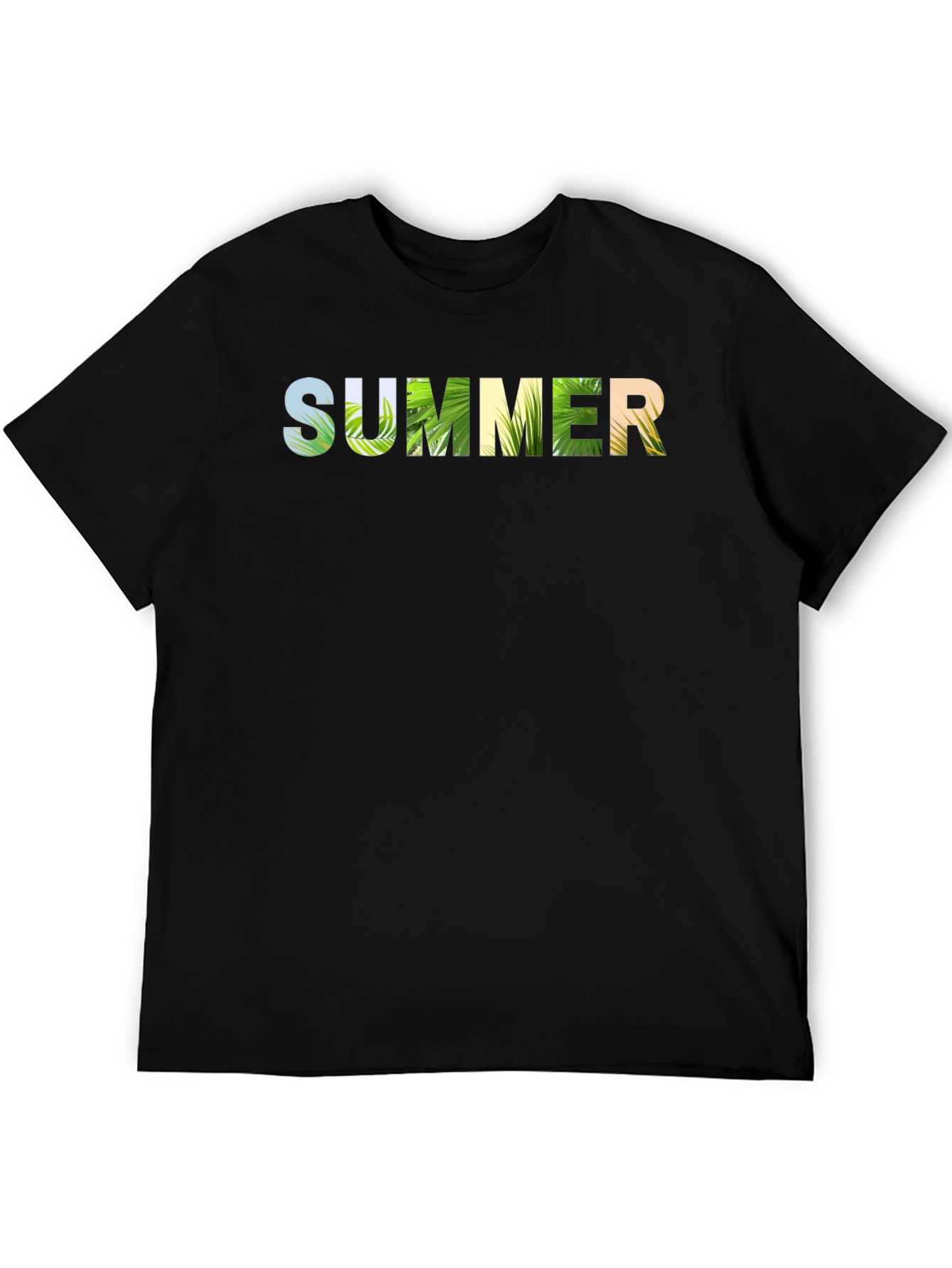 Summer Graphic Print T-Shirt - Black - 5