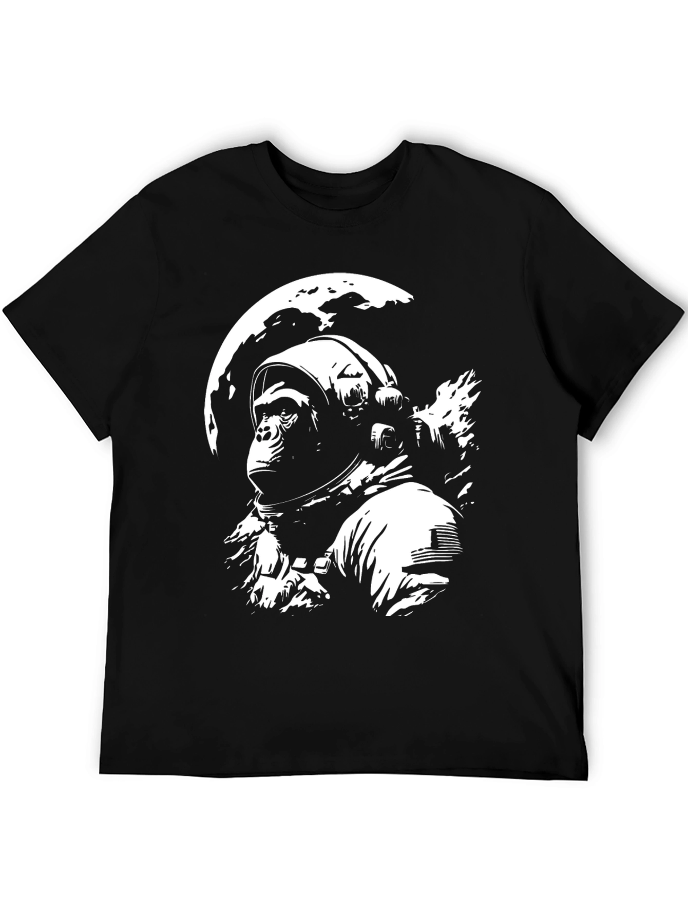 Black Astronaut Ape Black T-Shirt view 5