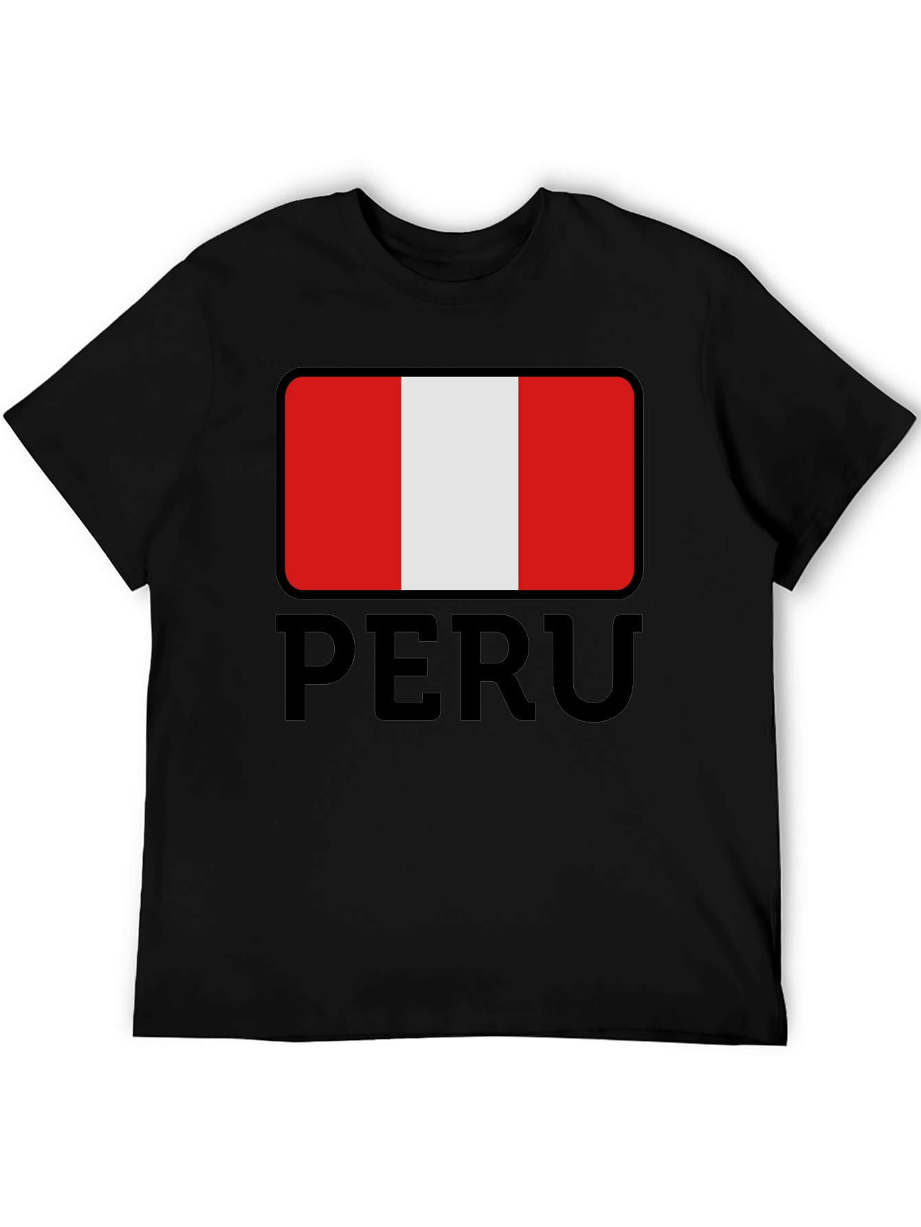 Black Peru Flag T-Shirt - Stylish National Pride Tee view 5