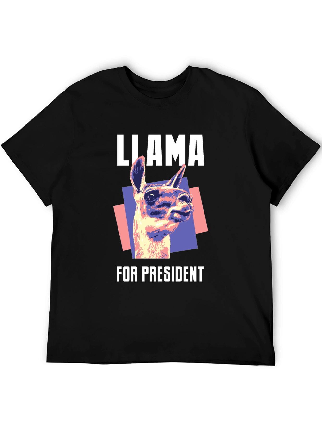 Black Llama For President Graphic T-Shirt view 5