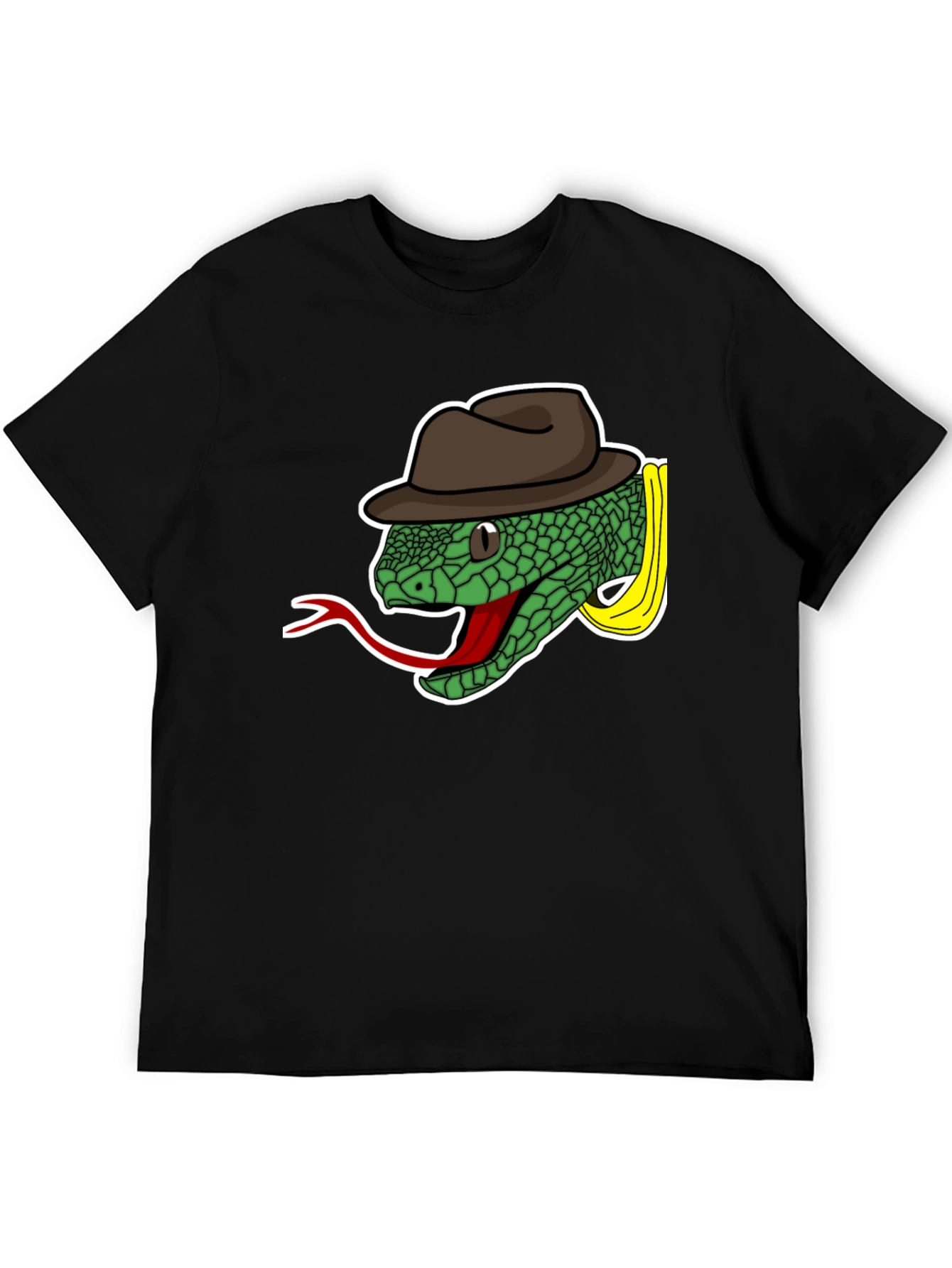 Black Snake with Fedora T-Shirt view 5