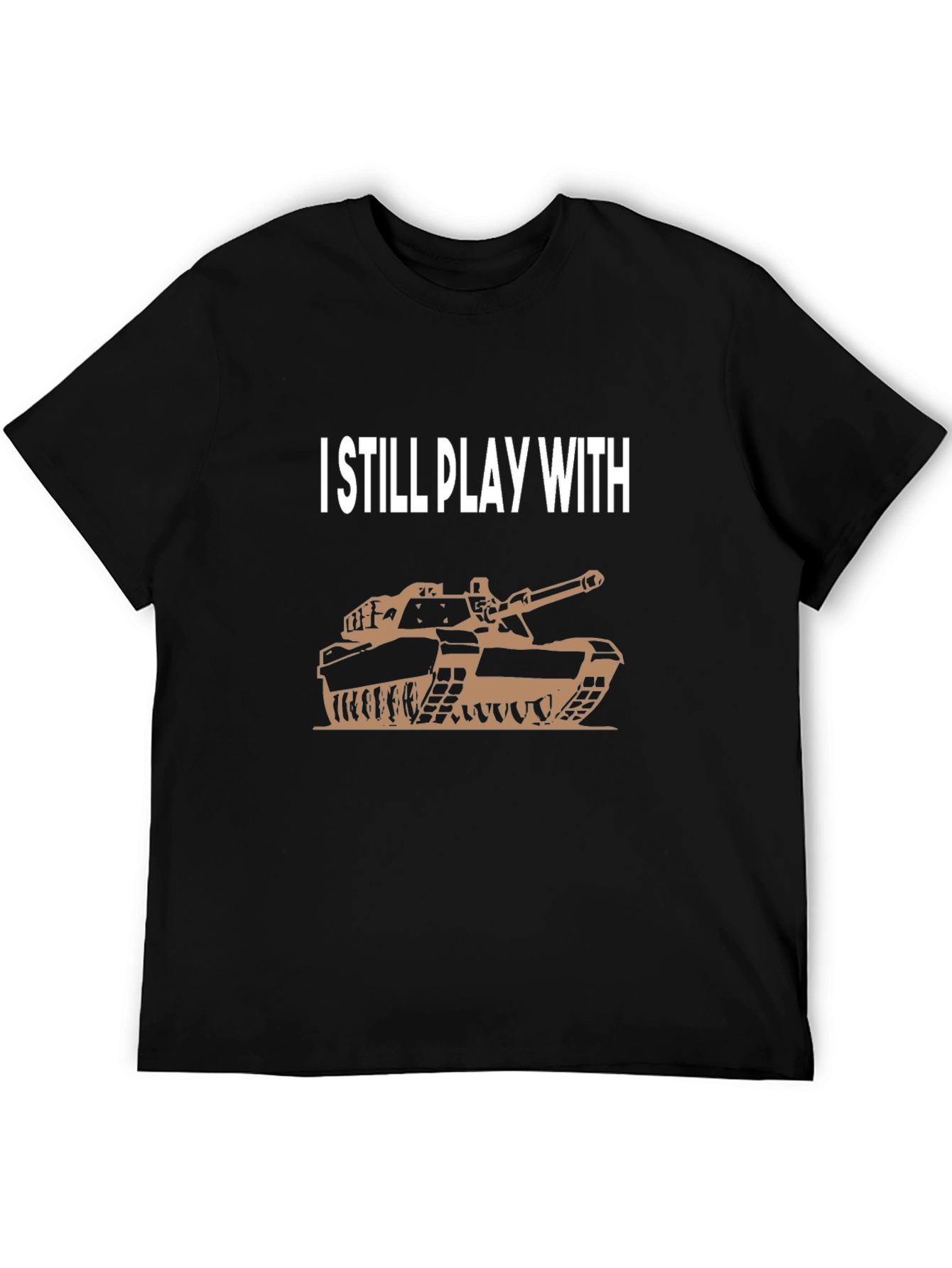 Black I Still Play With Tanks Graphic Tee - Black Cotton view 5