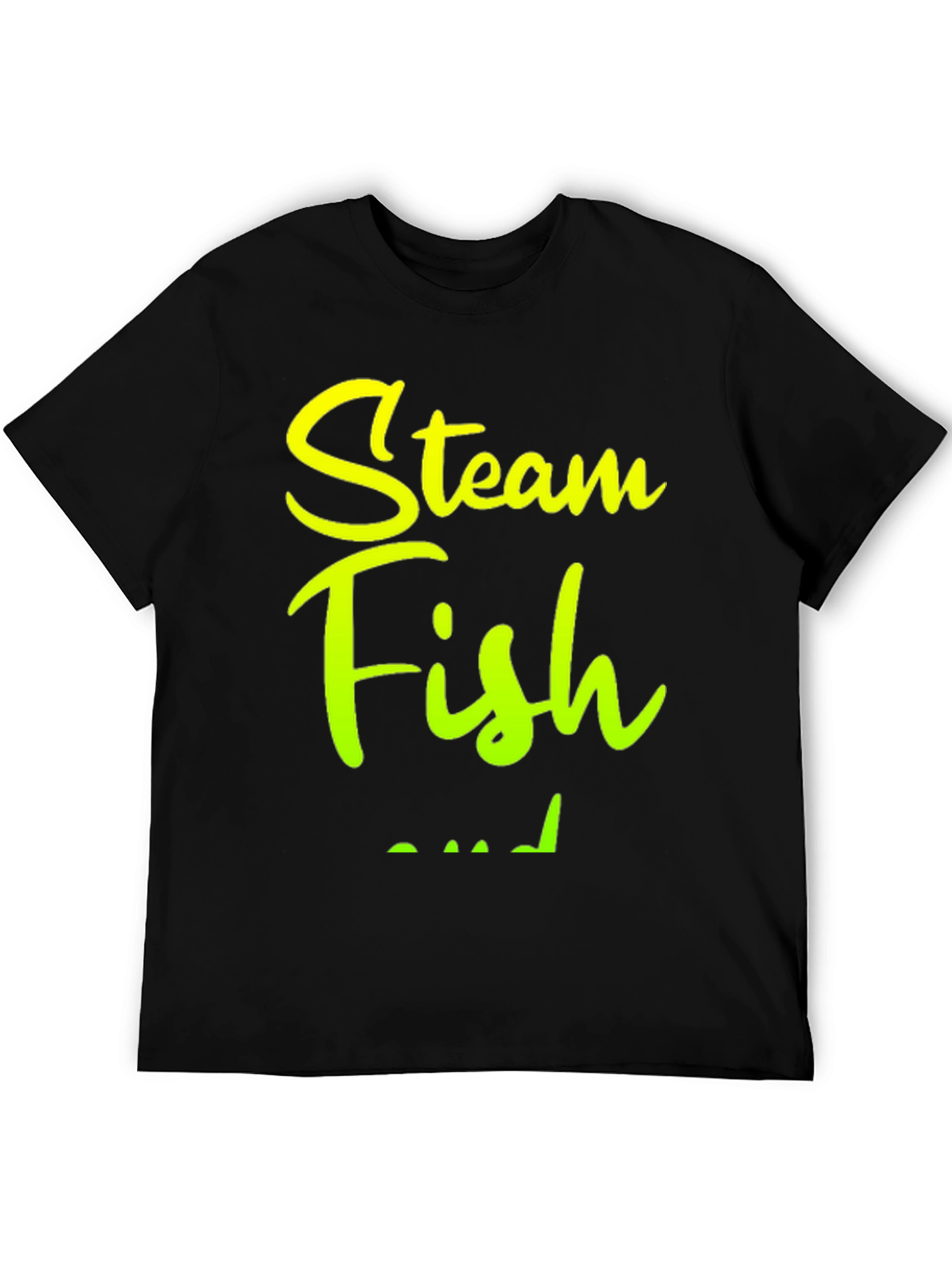 Black Steam Fish T-Shirt - Comfortable and Stylish view 5